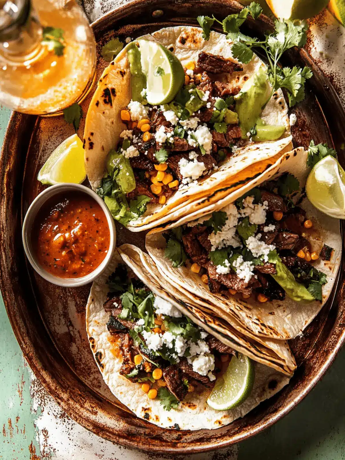 Sheet Pan Steak and Chipotle Corn Tacos