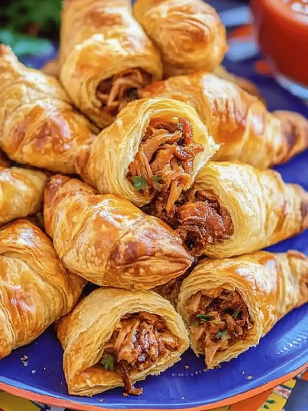 Pulled Pork Pastry Puffs
