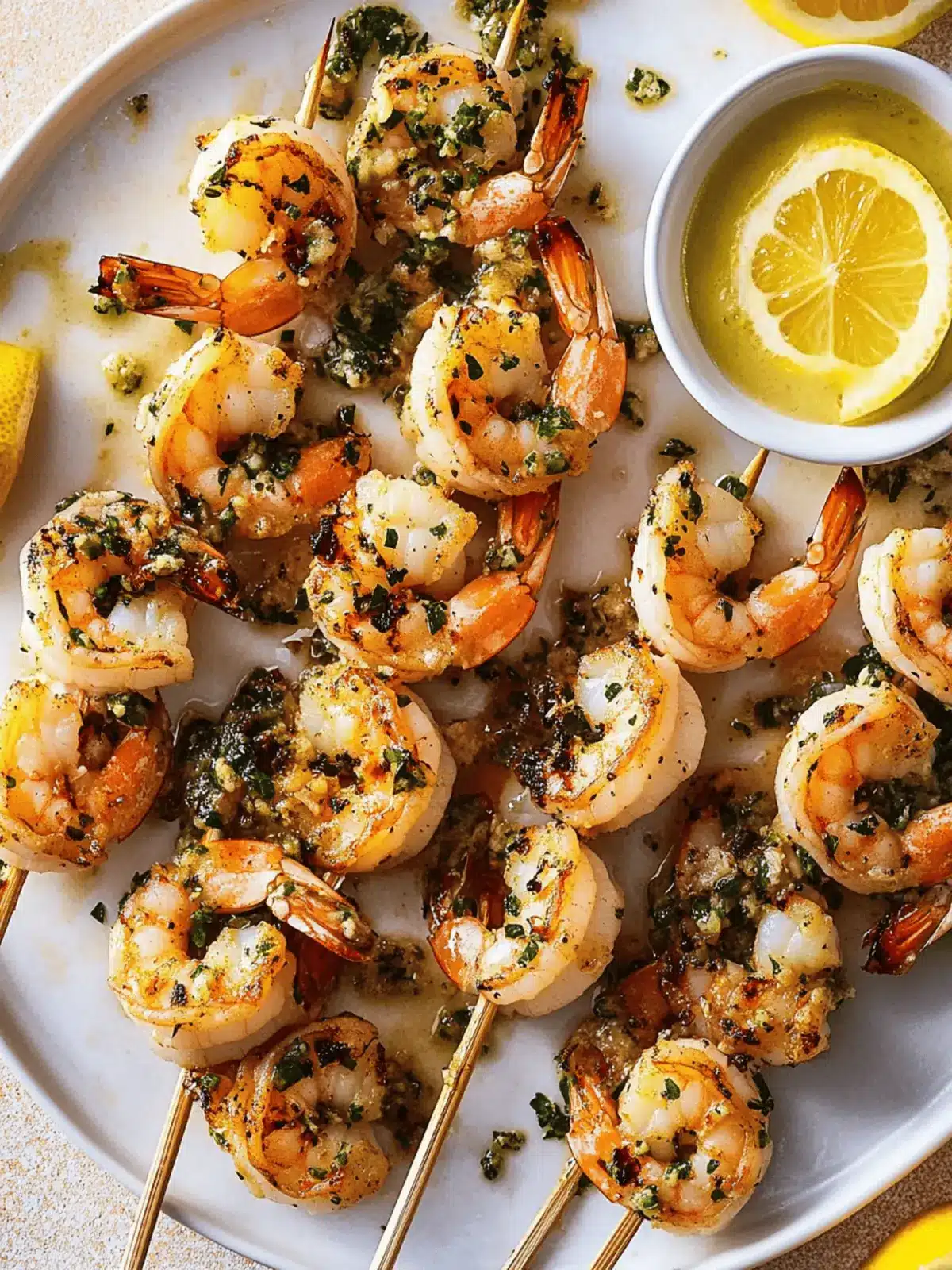 Grilled Shrimp Piccata Skewers