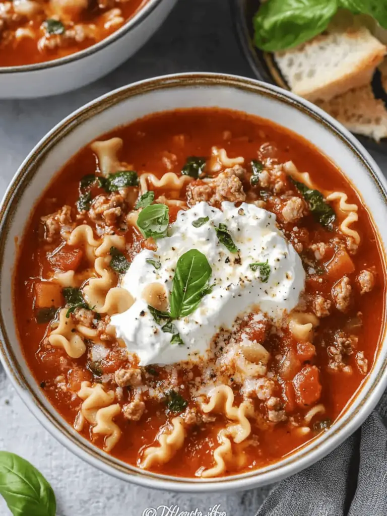 Slow Cooker Lasagna Soup