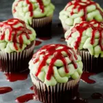 Zombie Brain Cupcakes