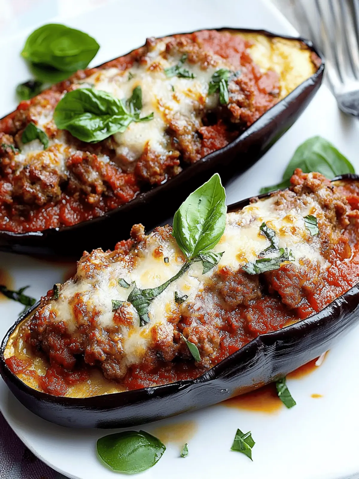 Sausage Stuffed Eggplant