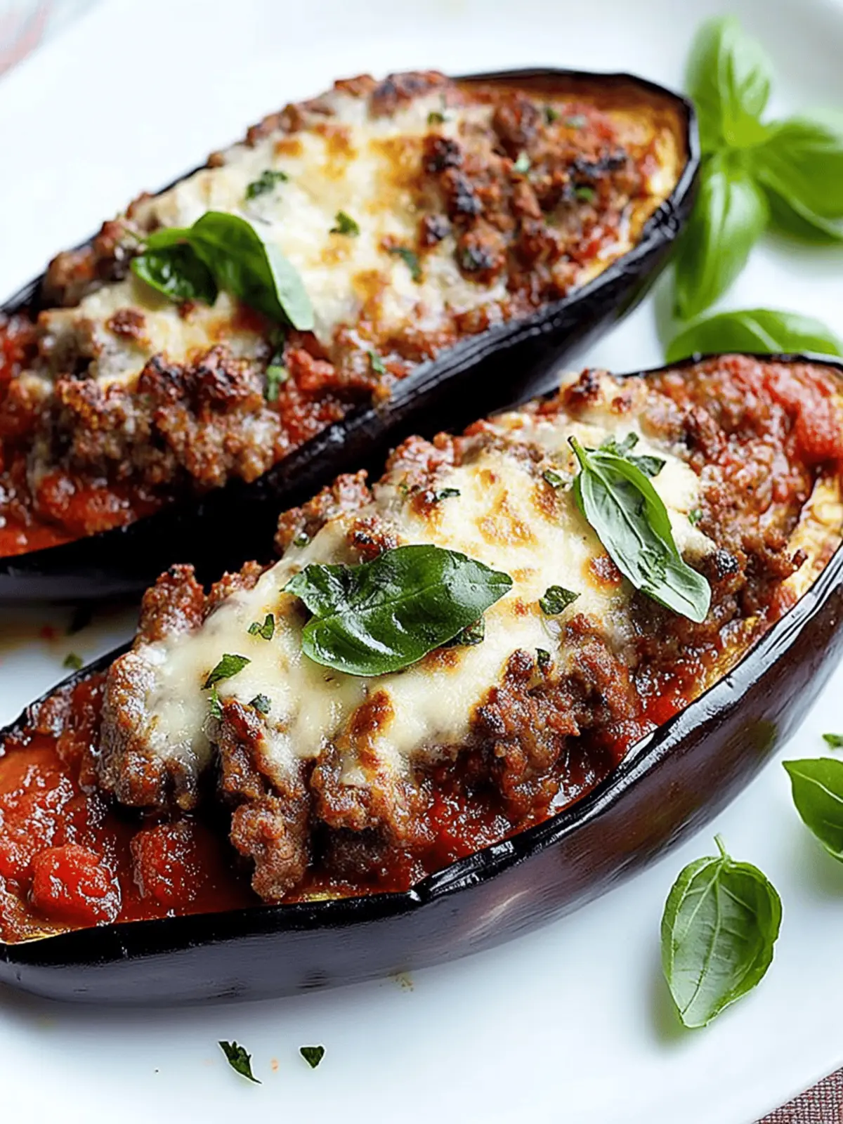 Sausage Stuffed Eggplant