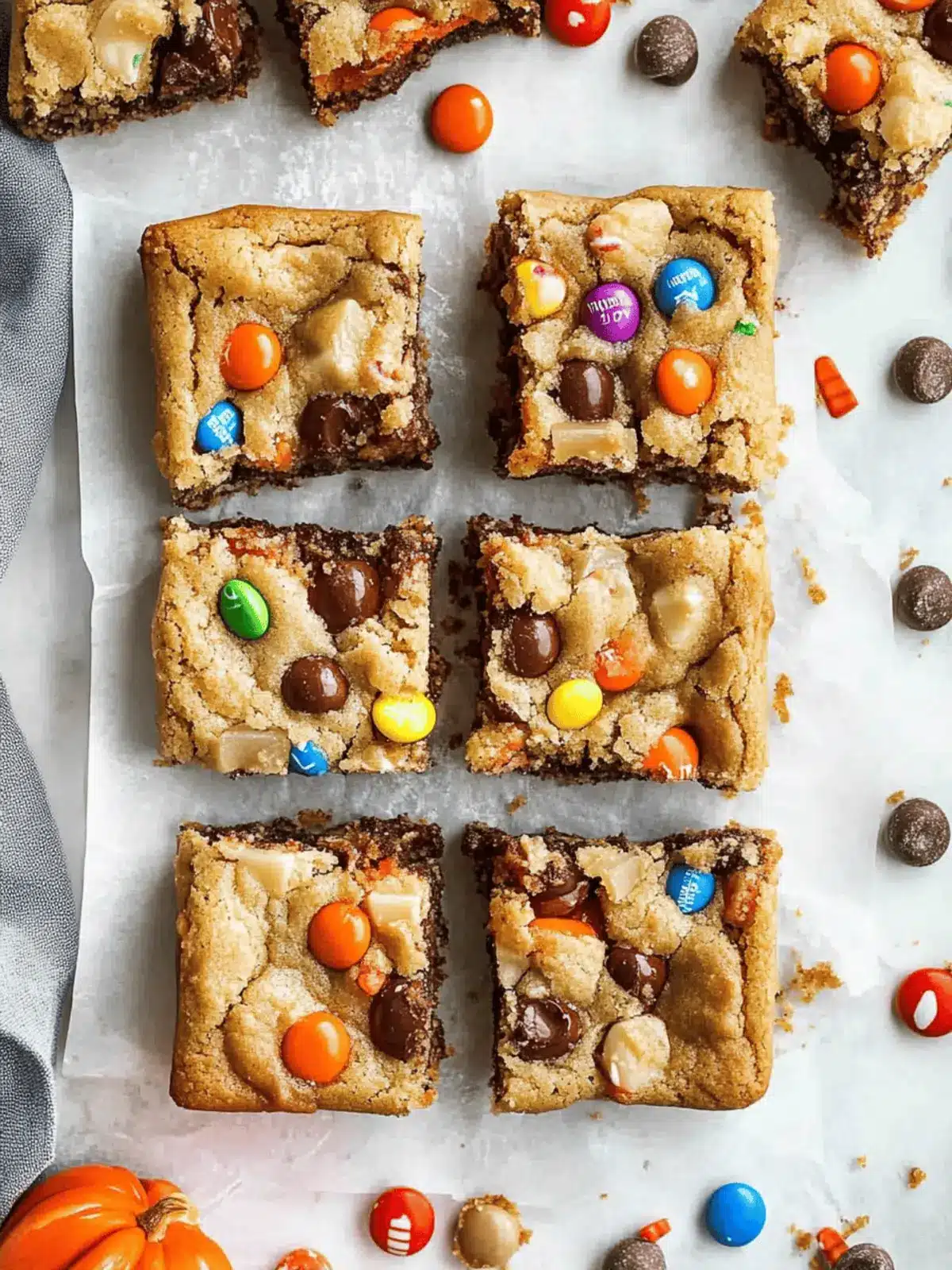 Halloween Candy Cookie Bars