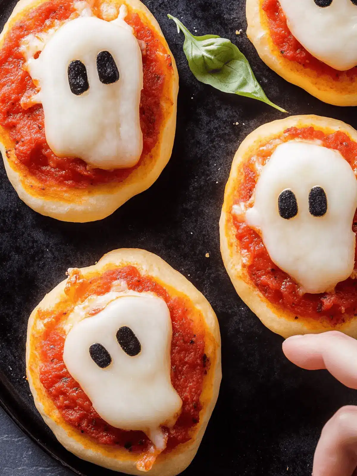 Ghost Pizza Bagels