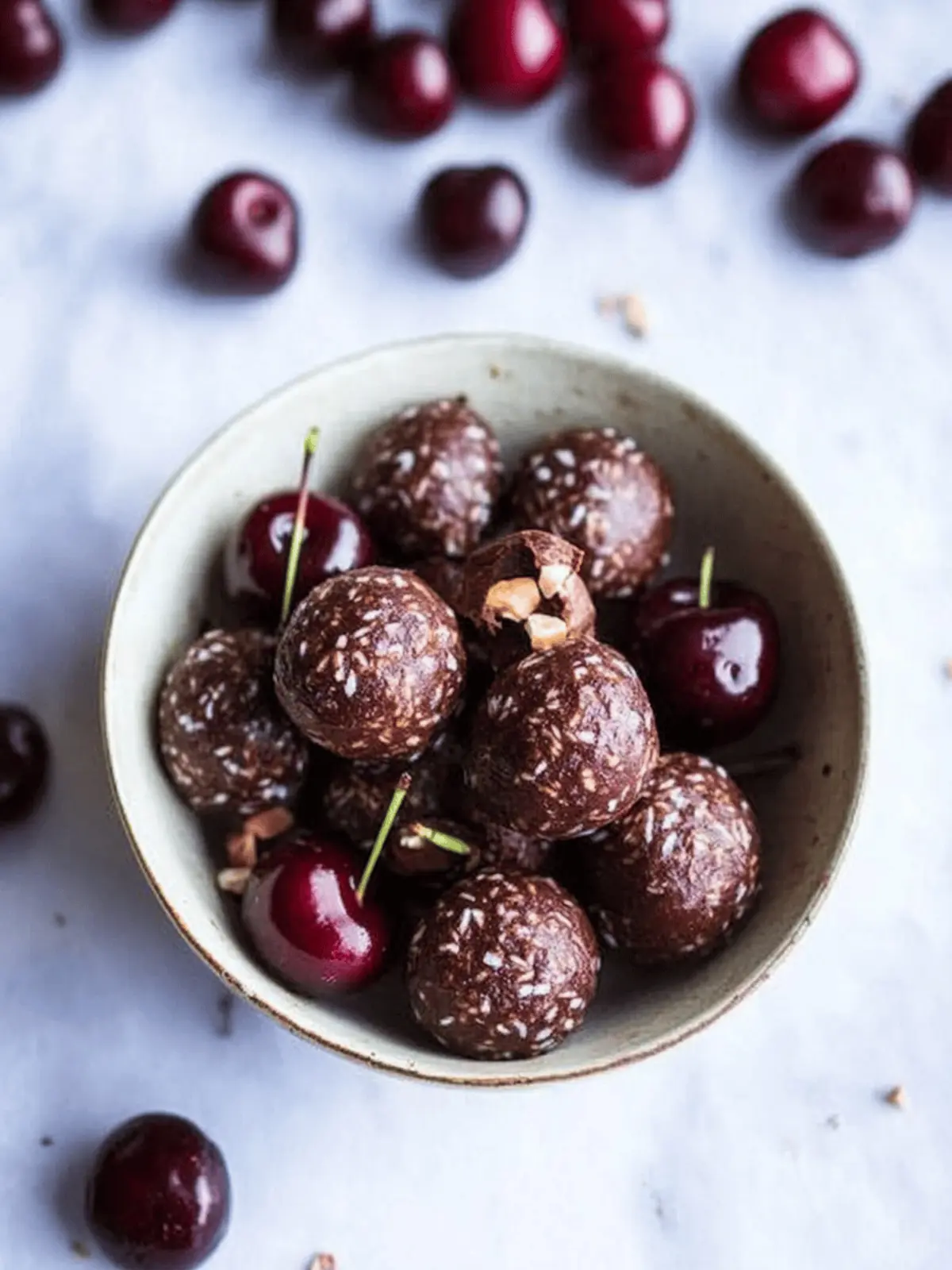Dark Chocolate Cherry Energy Bites