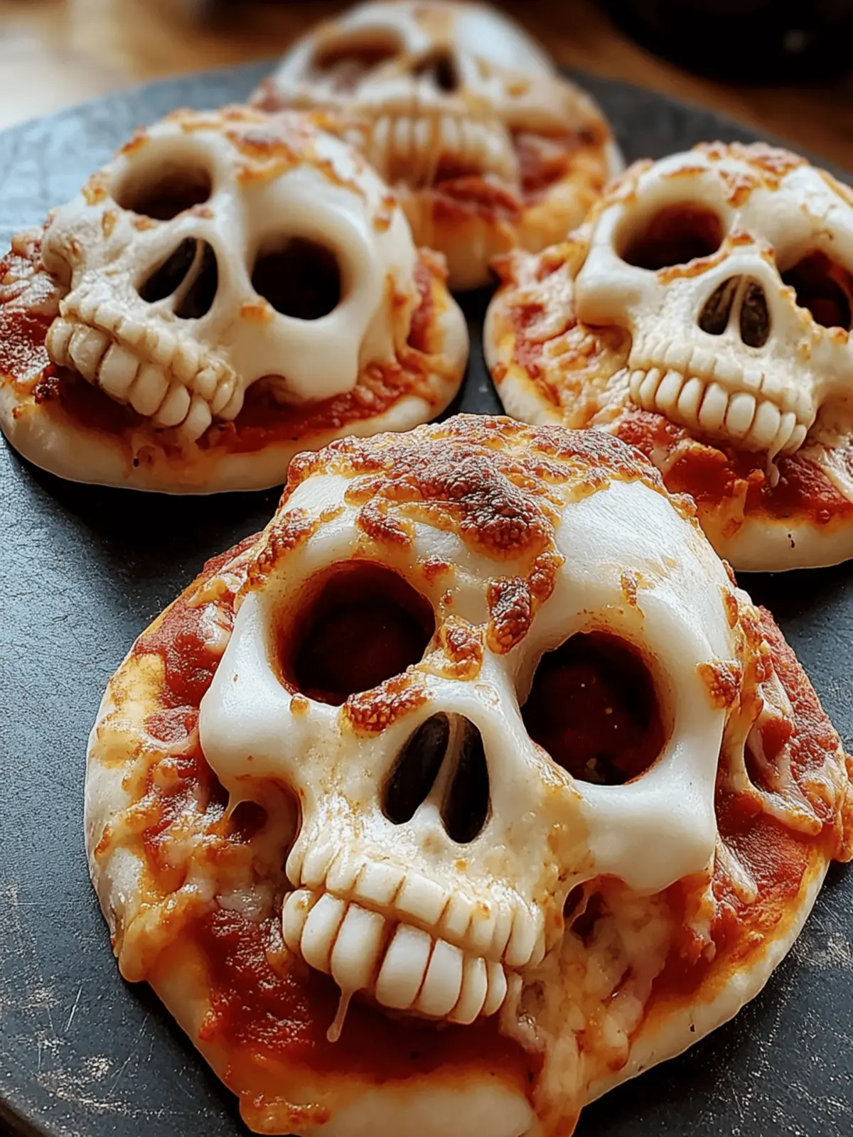 Create Fun Pizza Skulls: Spooky Treats for Halloween Parties 4 Pizza Skulls