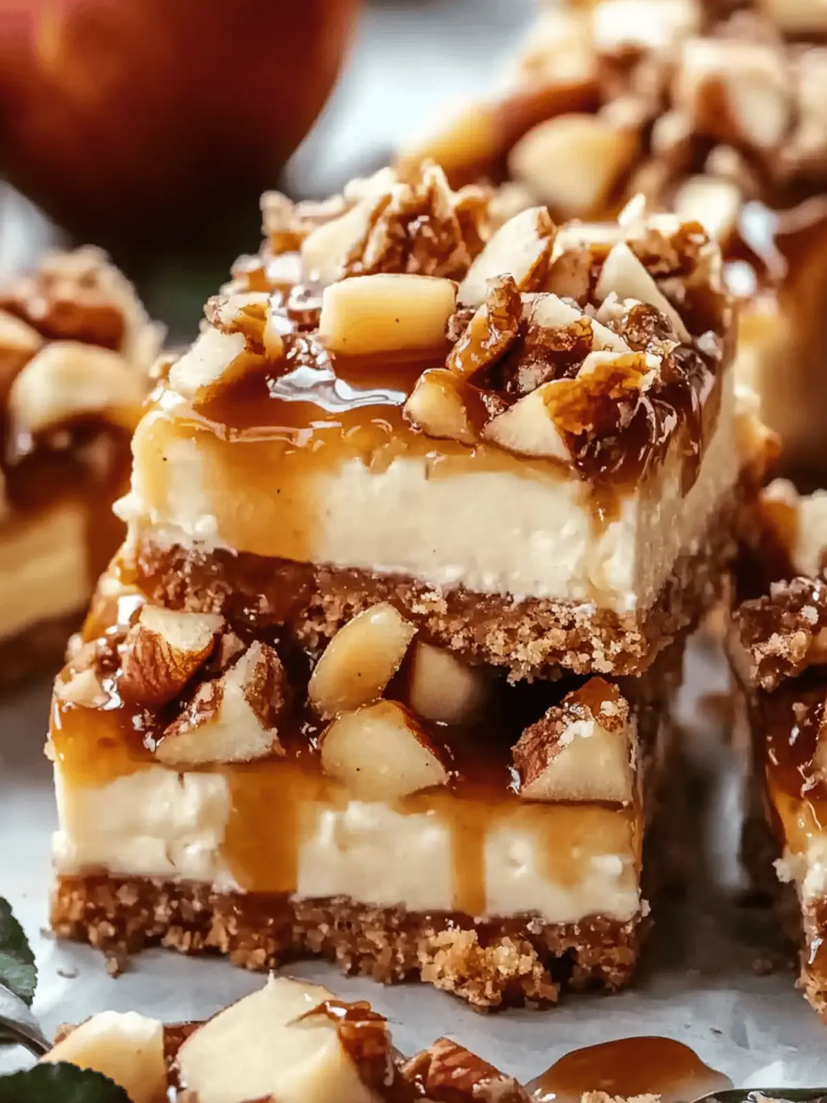 Decadent Caramel Apple Cheesecake Bars You'll Love 4 Caramel Apple Cheesecake Bars