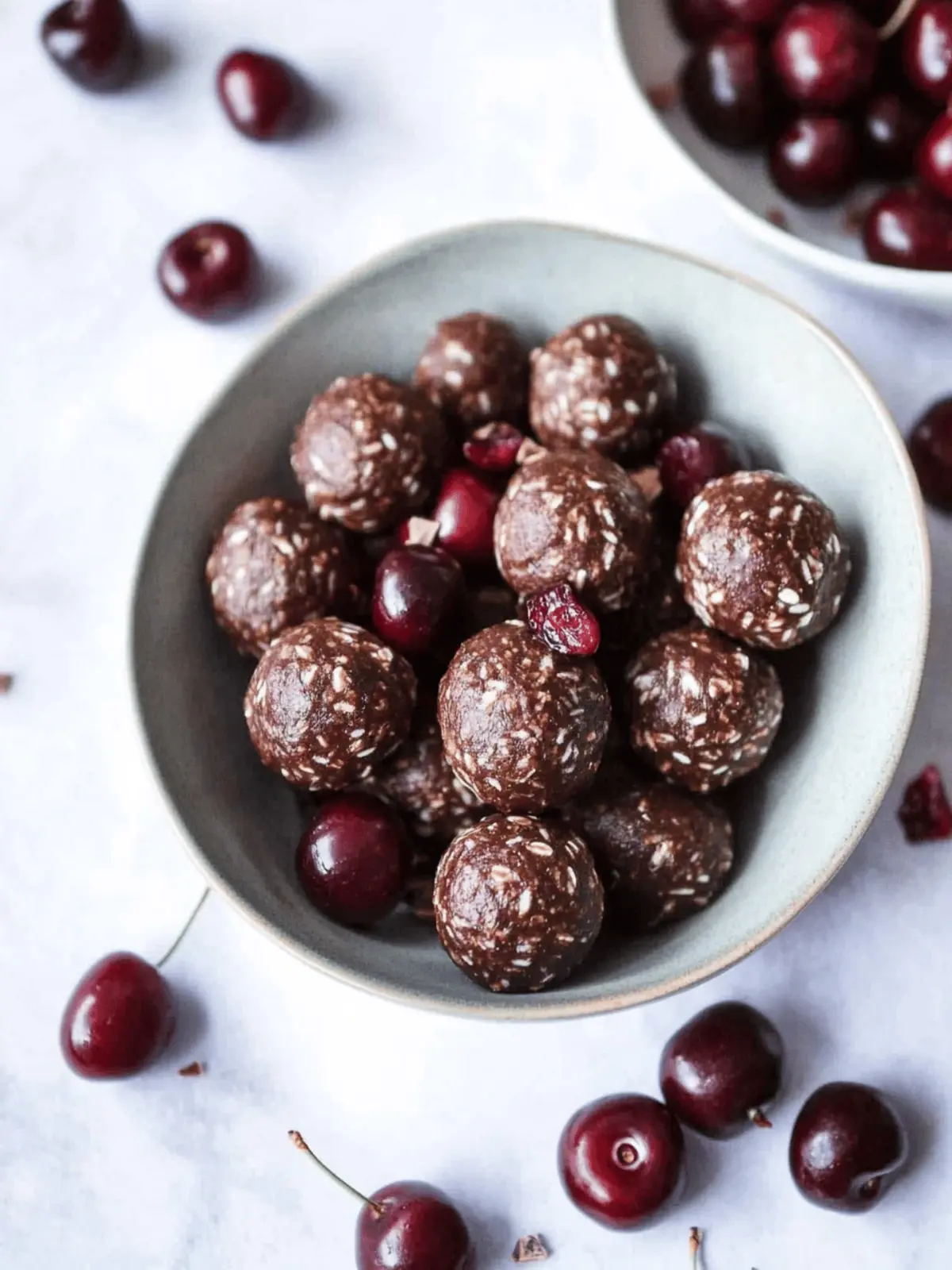 Dark Chocolate Cherry Energy Bites