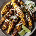 Vegan Corn Ribs with Aleppo Chili Butter & Lime Zest Cream Cheese