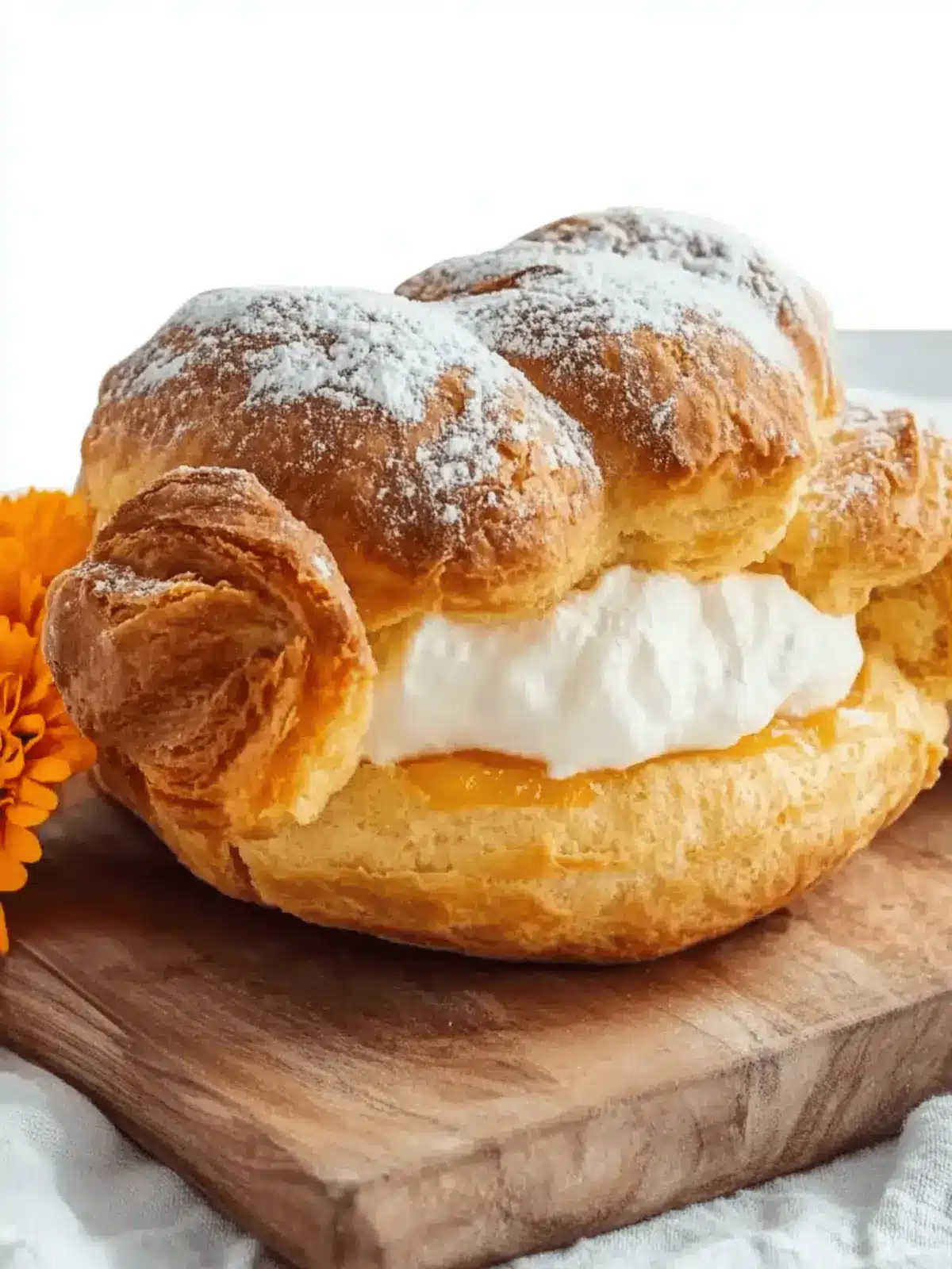 pan de muerto relleno de nata
