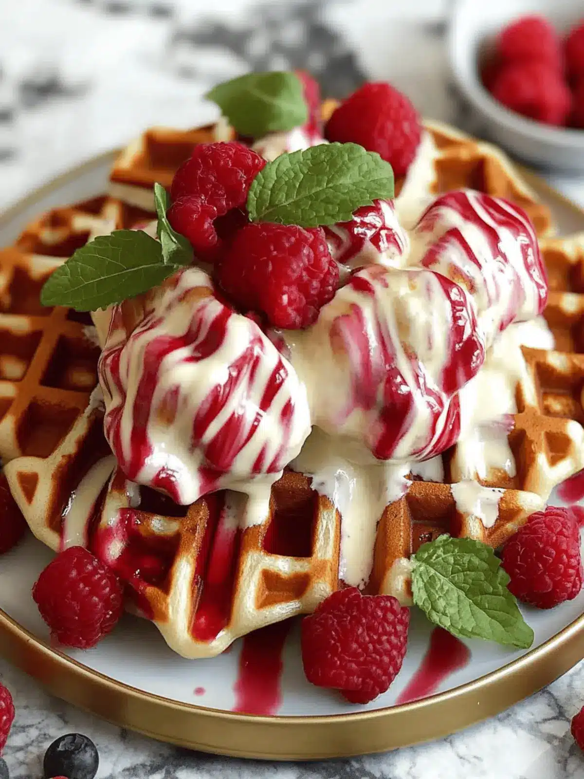 Fluffy Red Velvet Marble Waffles for a Show-Stopping Brunch 3 Red Velvet Marble Waffles