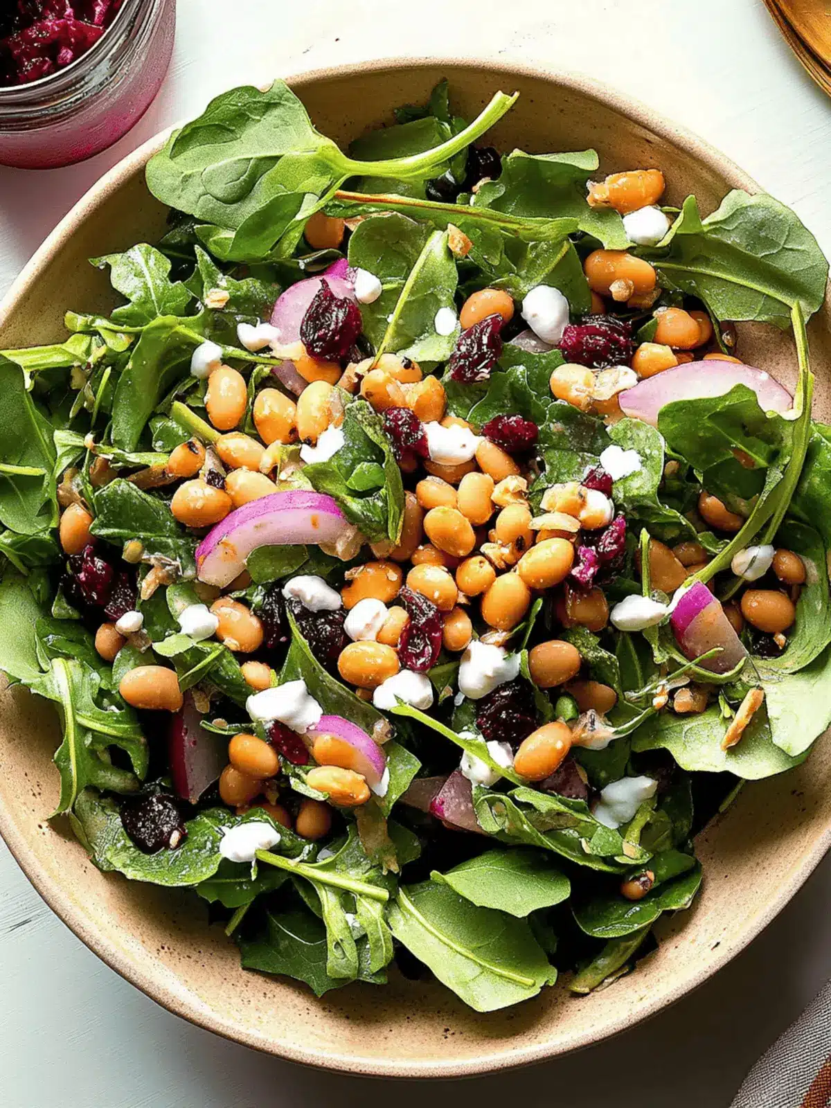 Beans and Greens Salad With Cranberry-Sumac Dressing