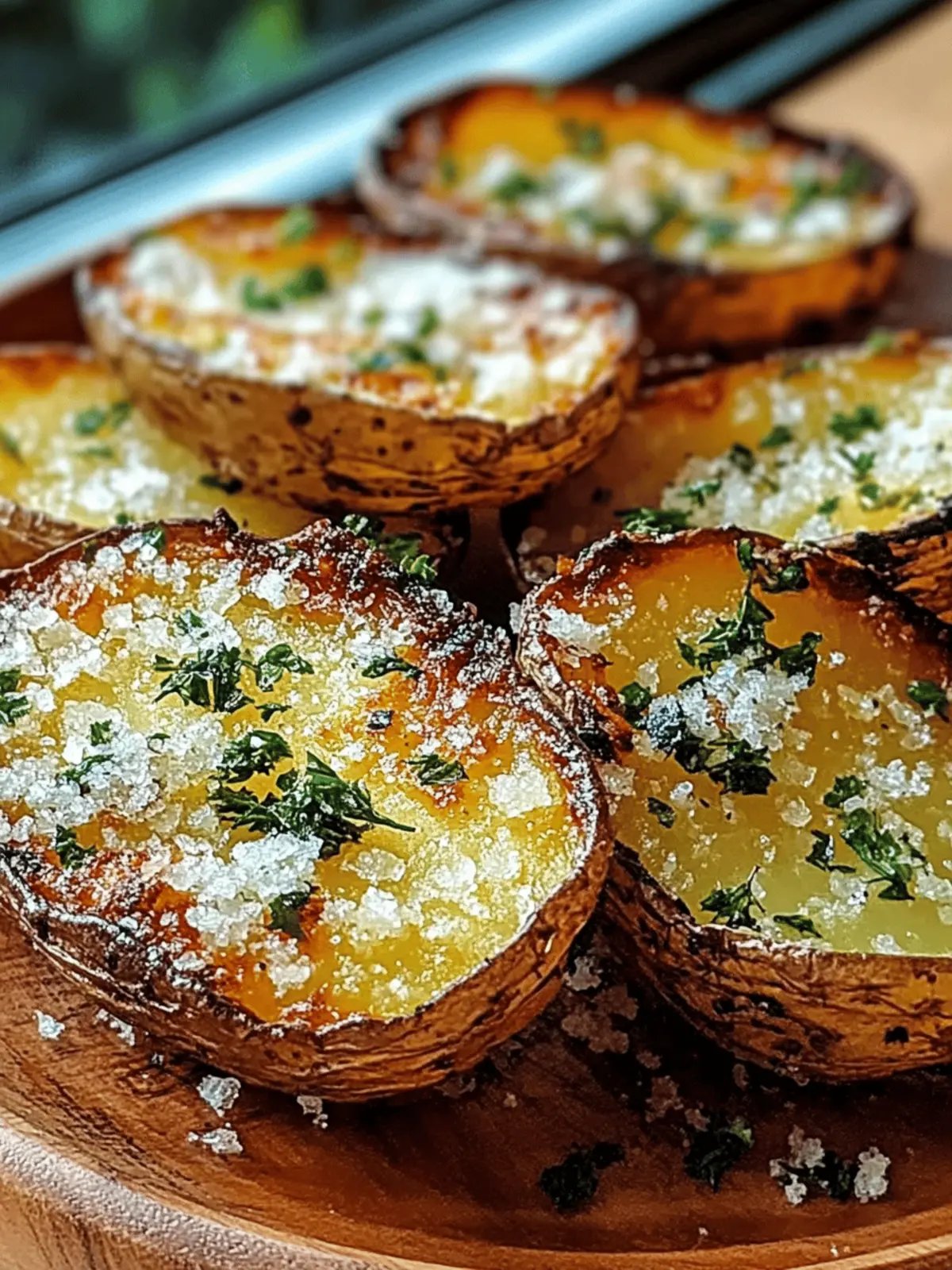 Crispy Garlic Herb Roasted Potato Skins