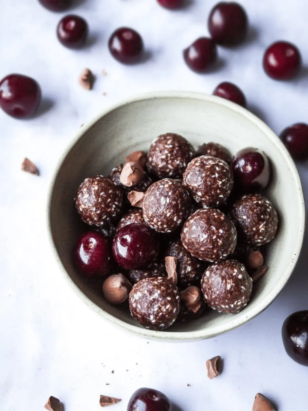 Dark Chocolate Cherry Energy Bites