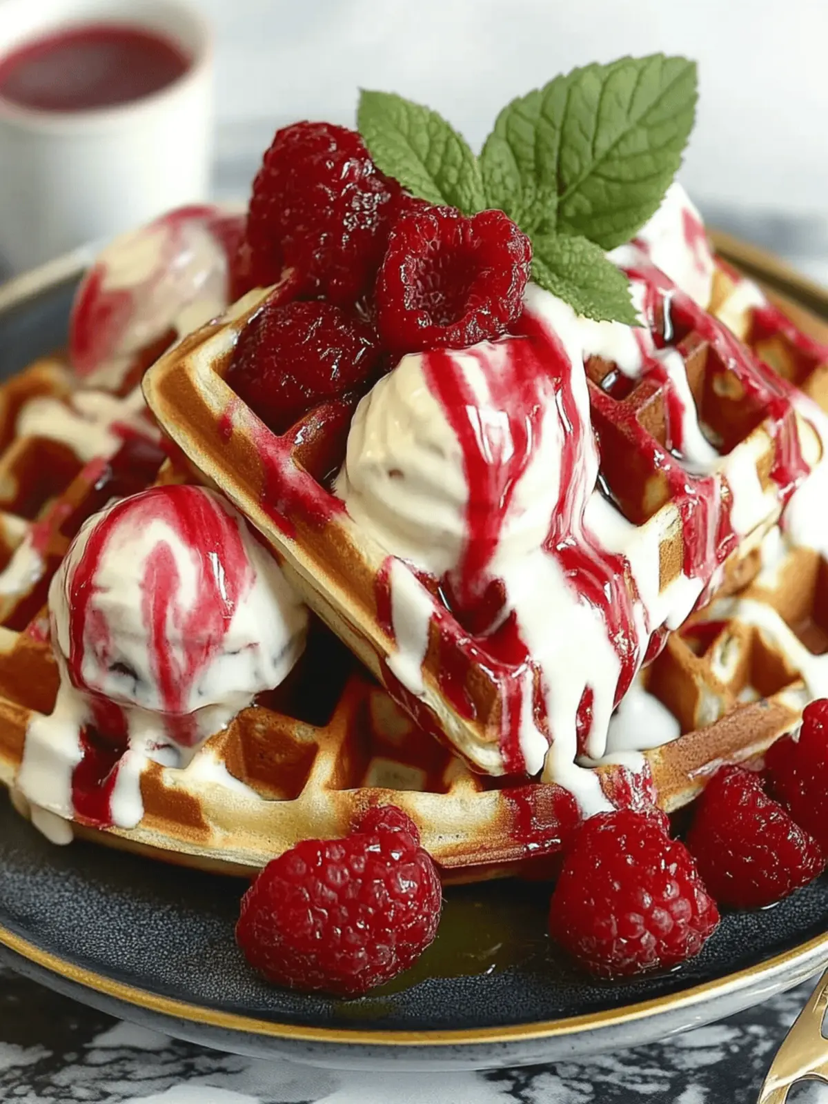 Red Velvet Marble Waffles
