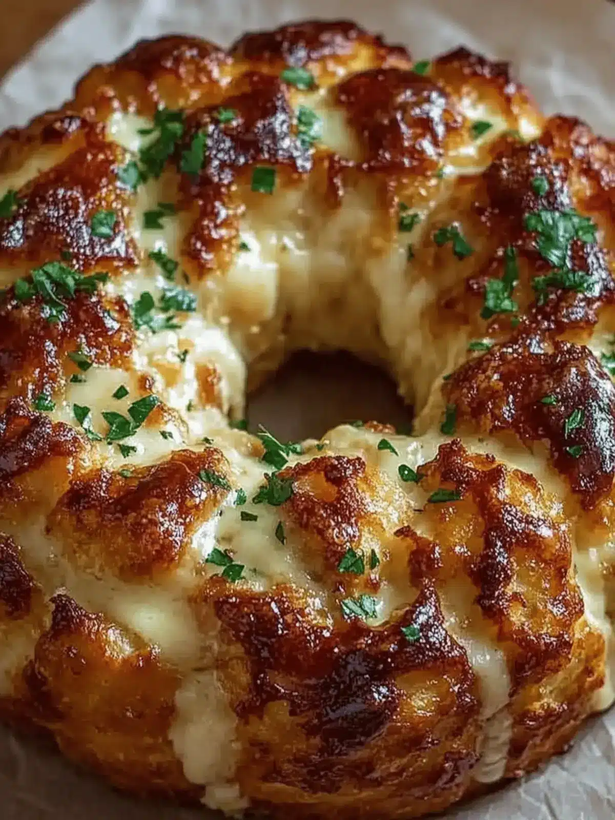 Chicken Alfredo Monkey Bread