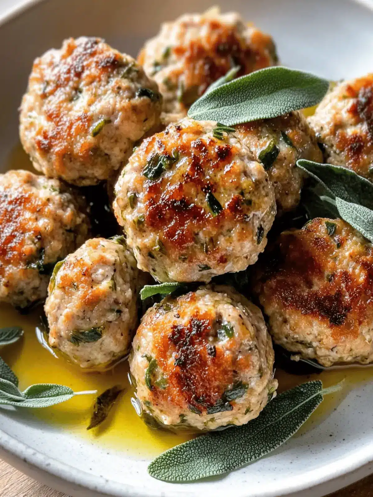 Apple and Sage Turkey Meatballs