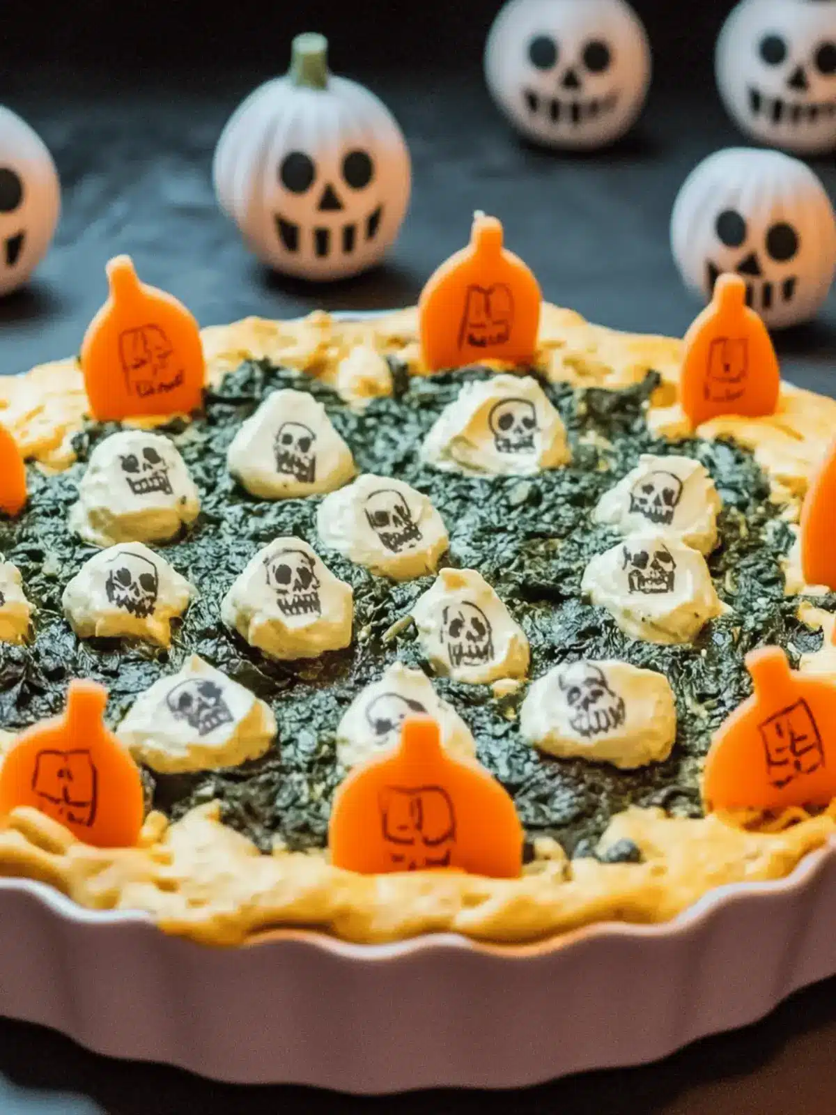 Spooktacular Halloween Graveyard Spinach Dip for Parties 4 Halloween Graveyard Spinach Dip