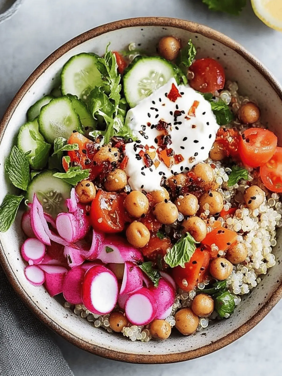 Mediterranean Quinoa Bowl with Smoky Chickpeas Bliss 4 Mediterranean Quinoa Bowl