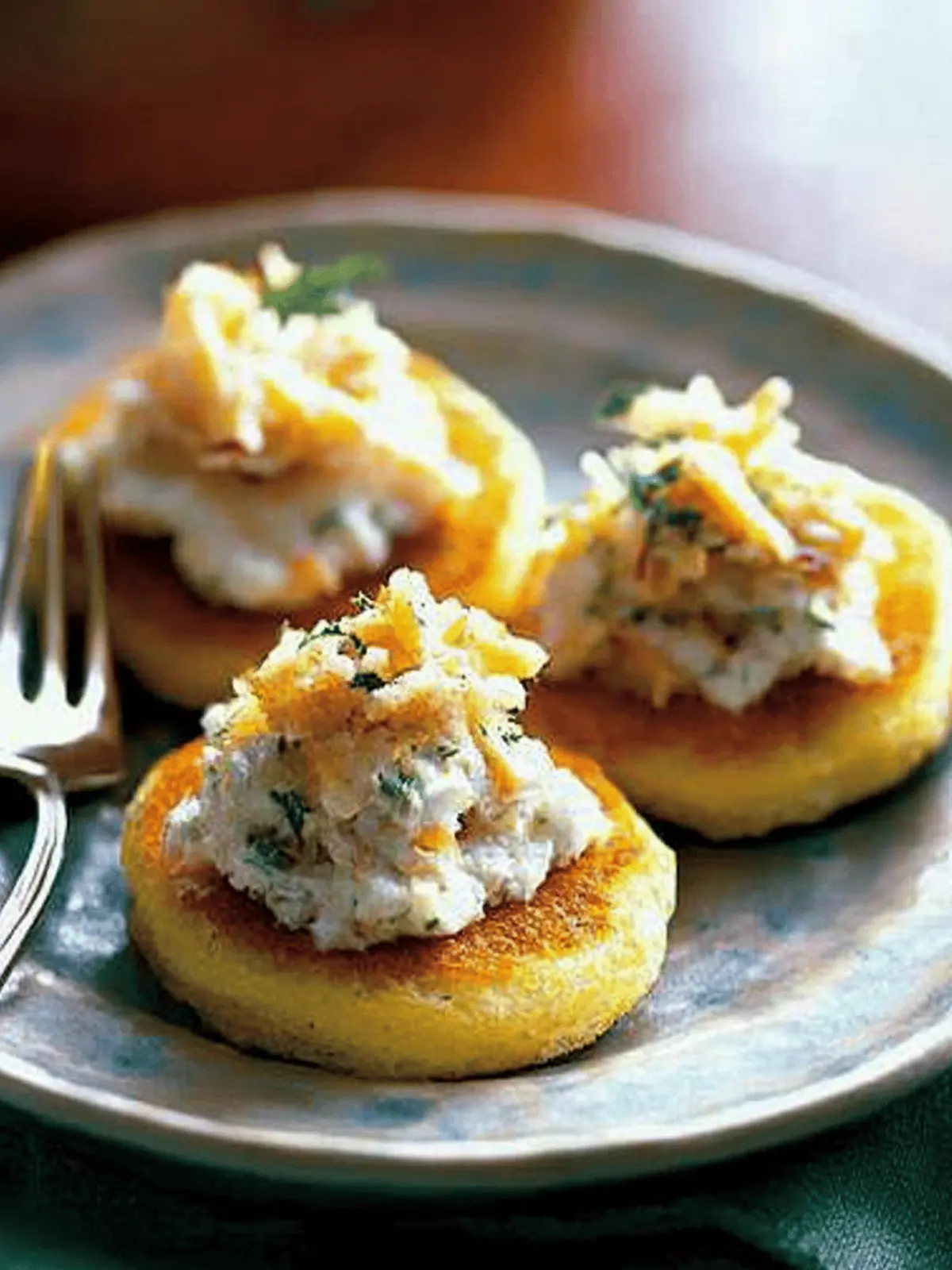 Johnnycakes with Peekytoe Crab