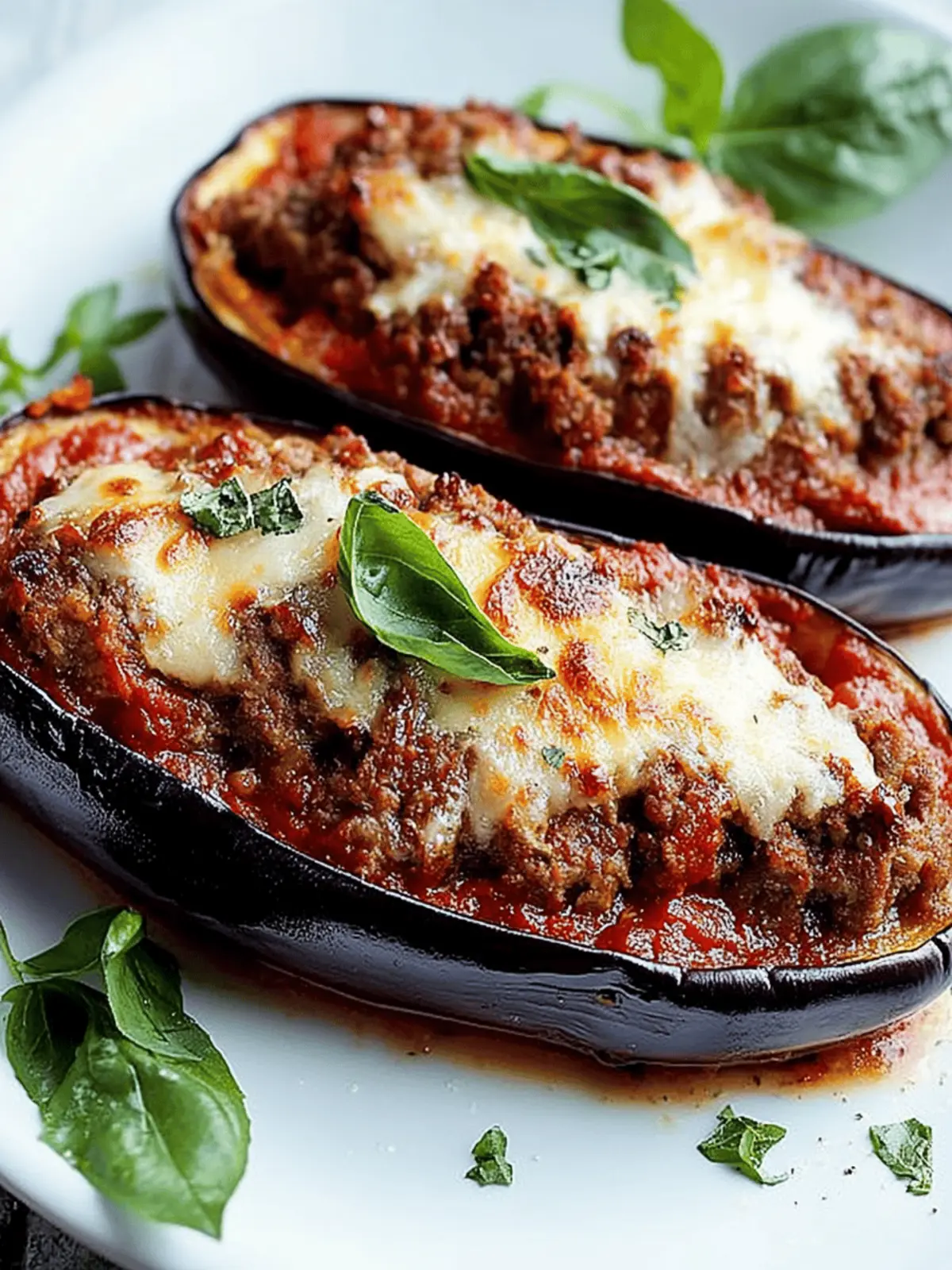 Sausage Stuffed Eggplant