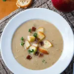 Roasted Apple and Aged White Cheddar Soup