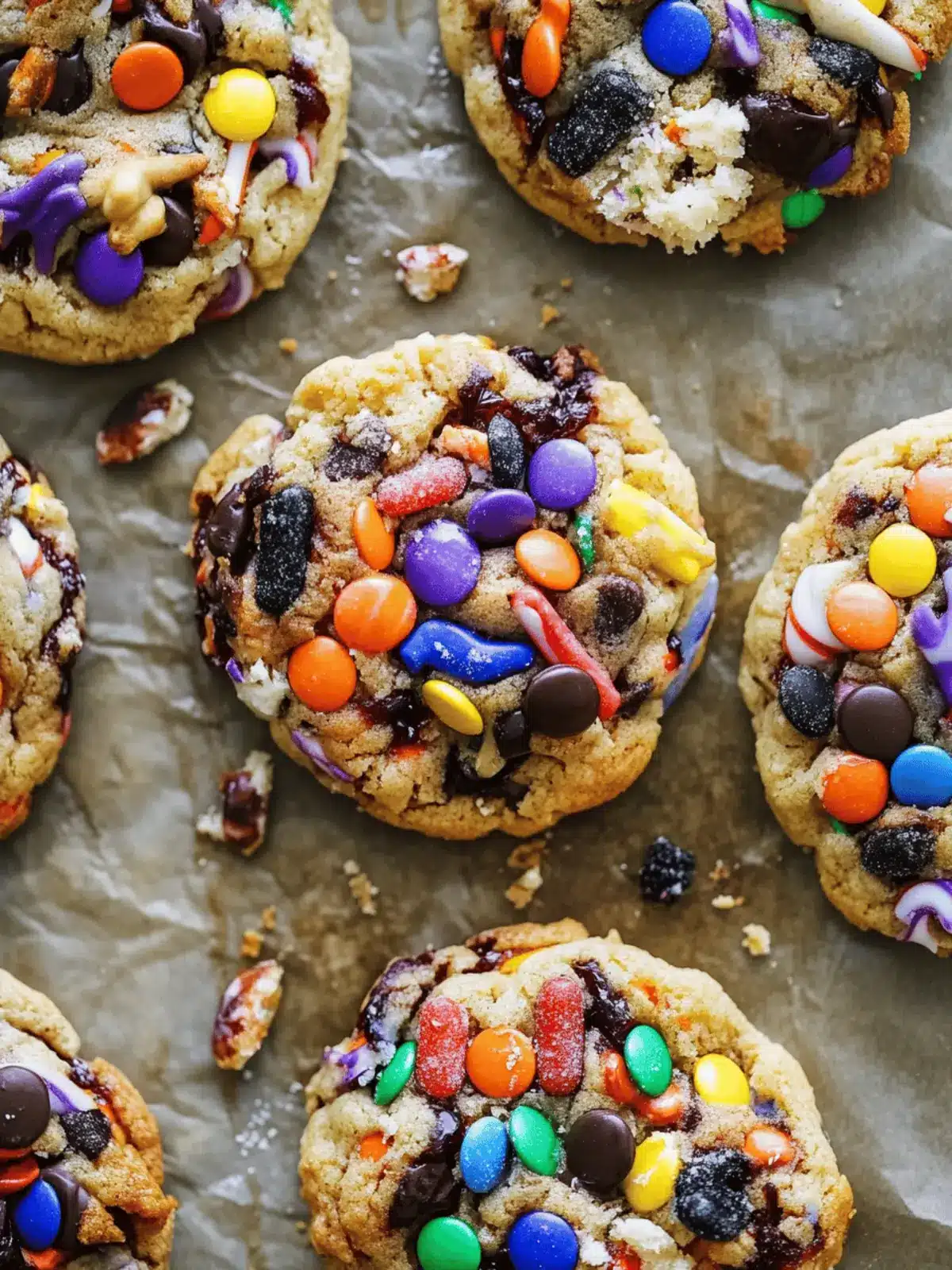 Transform Leftover Treats with Halloween Candy Monster Cookies 2 Halloween Candy Monster Cookies