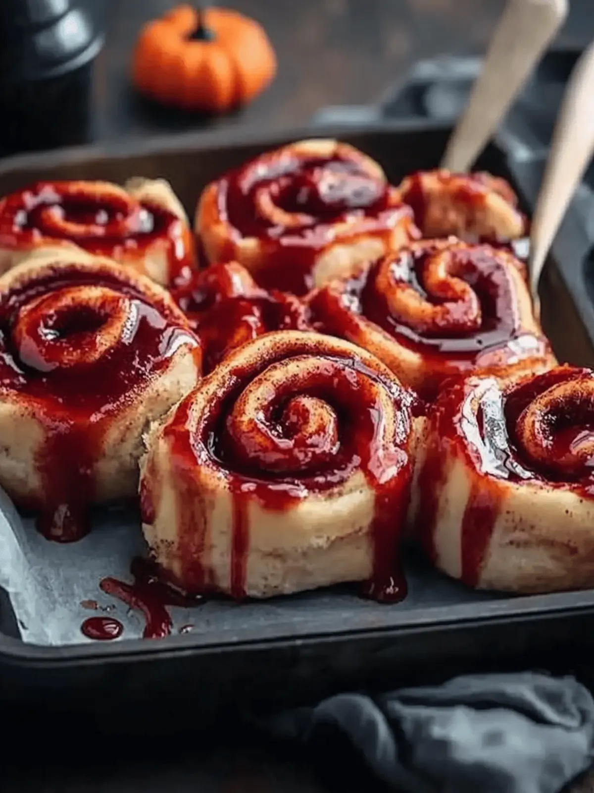 Halloween Cinnamon Rolls