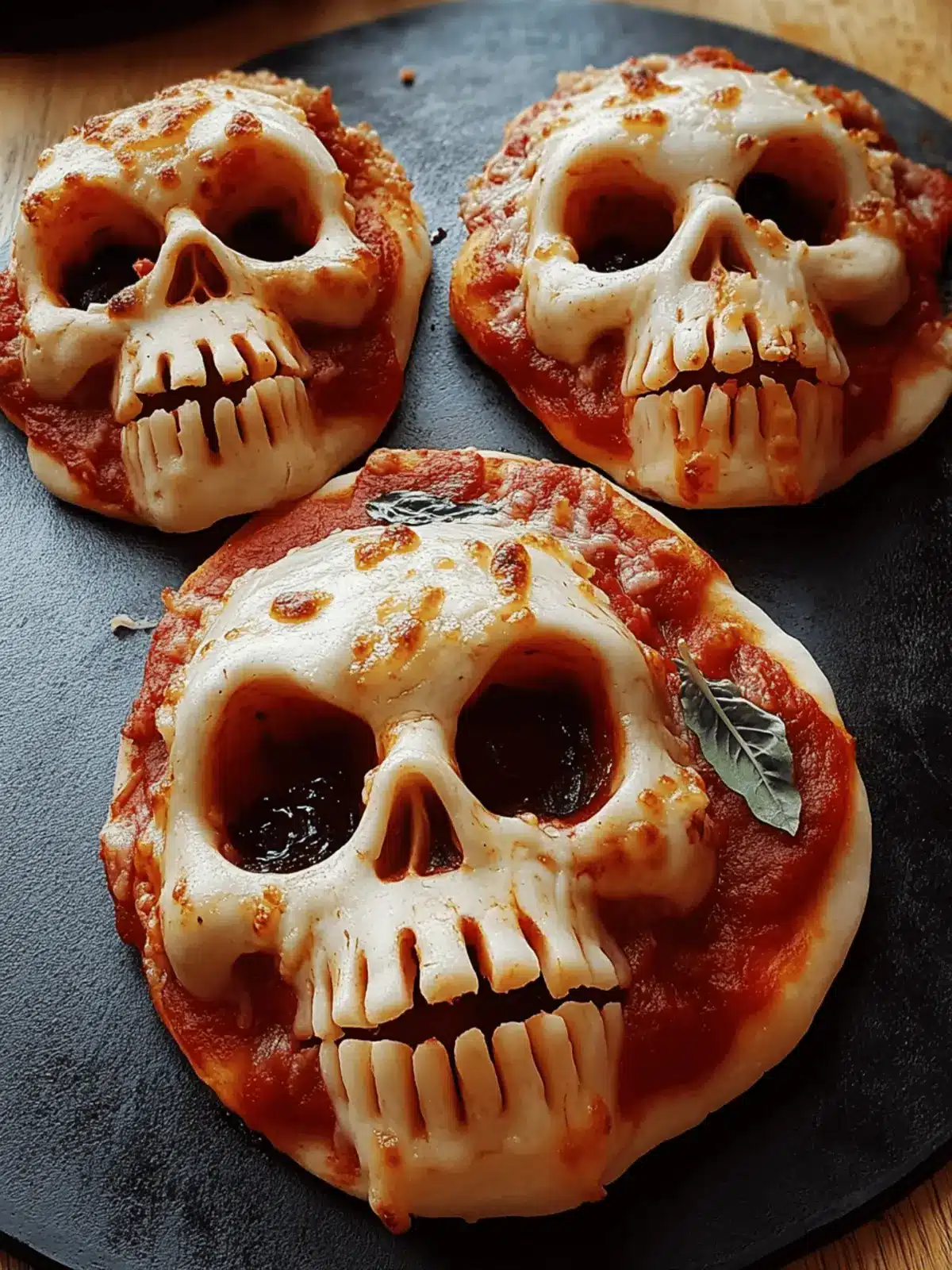 Create Fun Pizza Skulls: Spooky Treats for Halloween Parties 2 Pizza Skulls