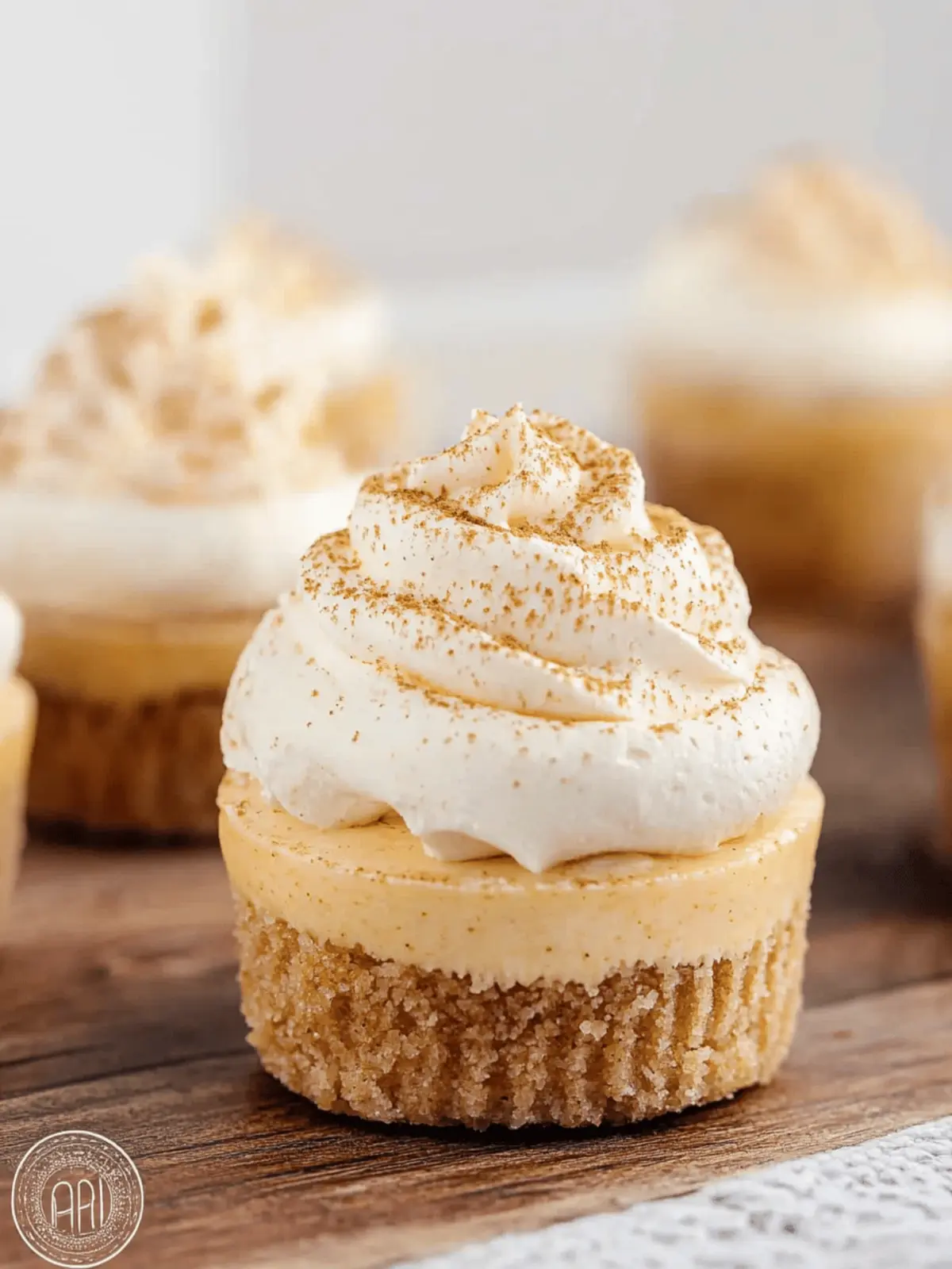 MINI NO BAKE PUMPKIN CHEESECAKES