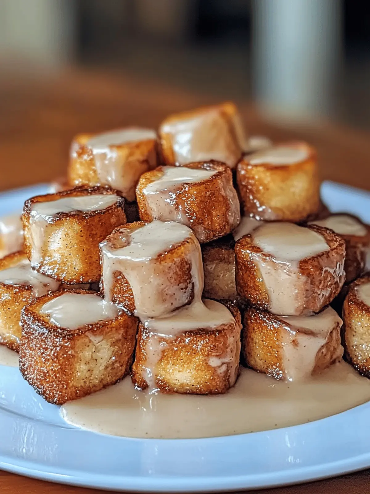 Cinnamon Roll French Toast Bites