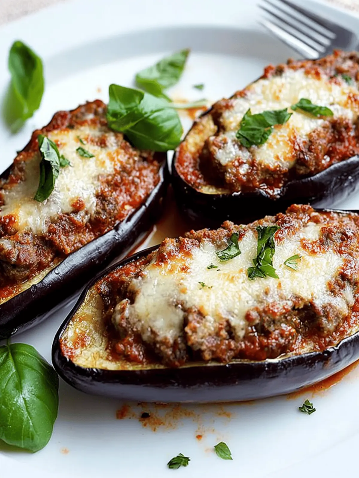 Sausage Stuffed Eggplant