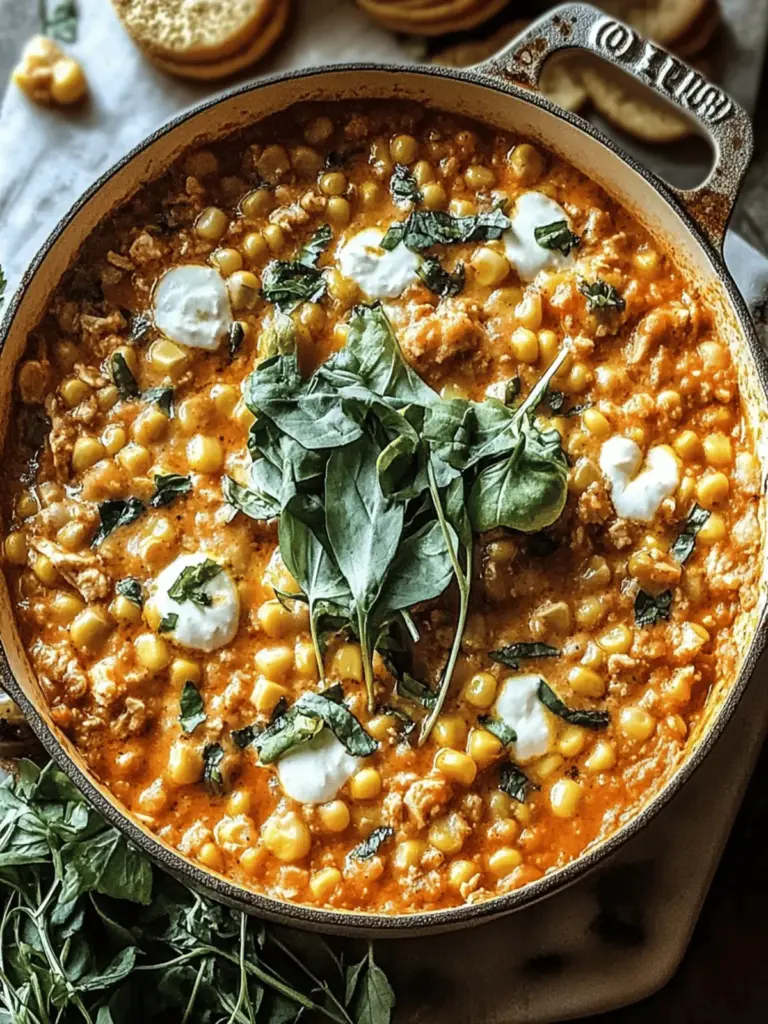 Buffalo Chicken Corn Dip