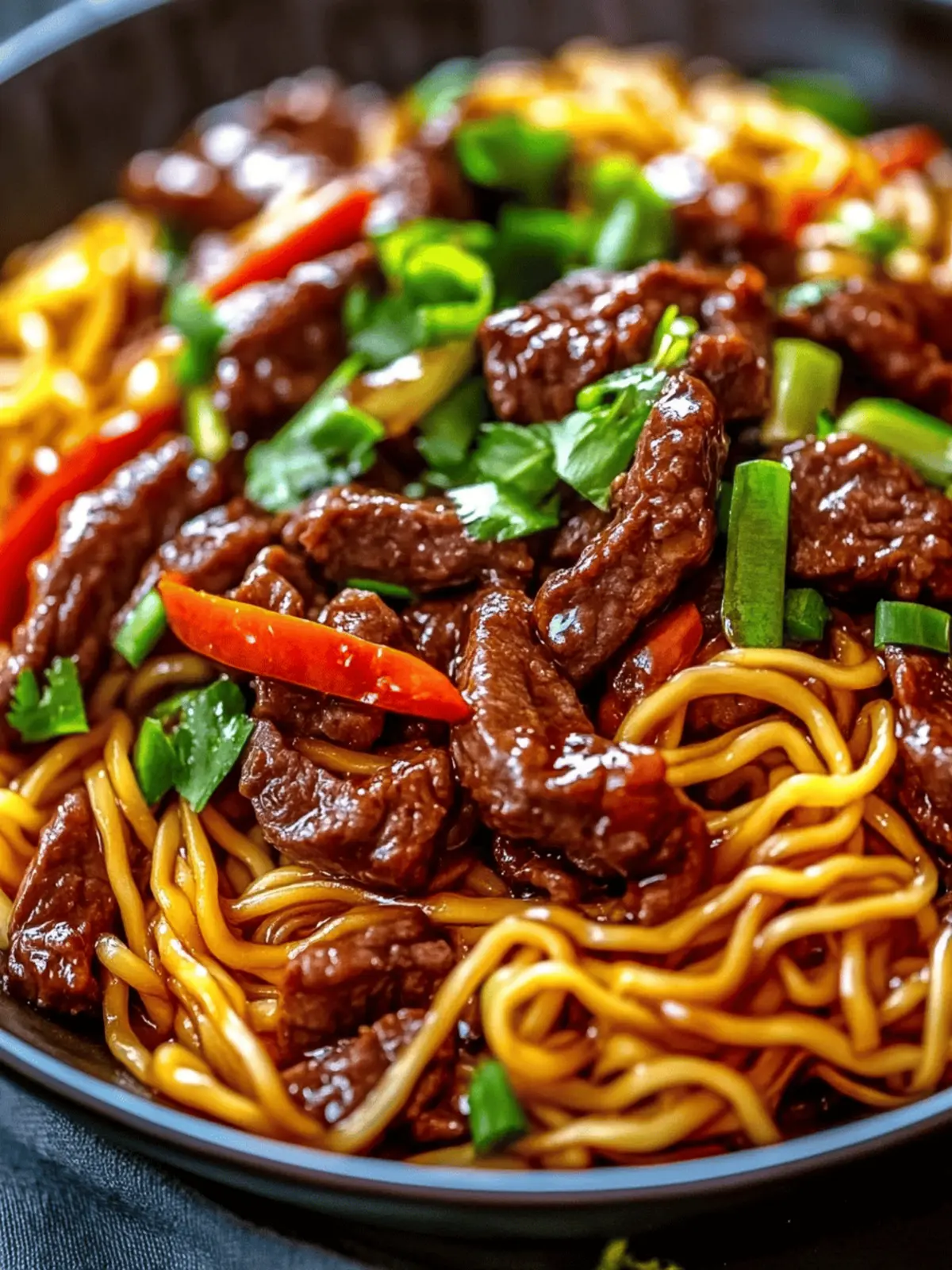 Sticky Beef Noodles