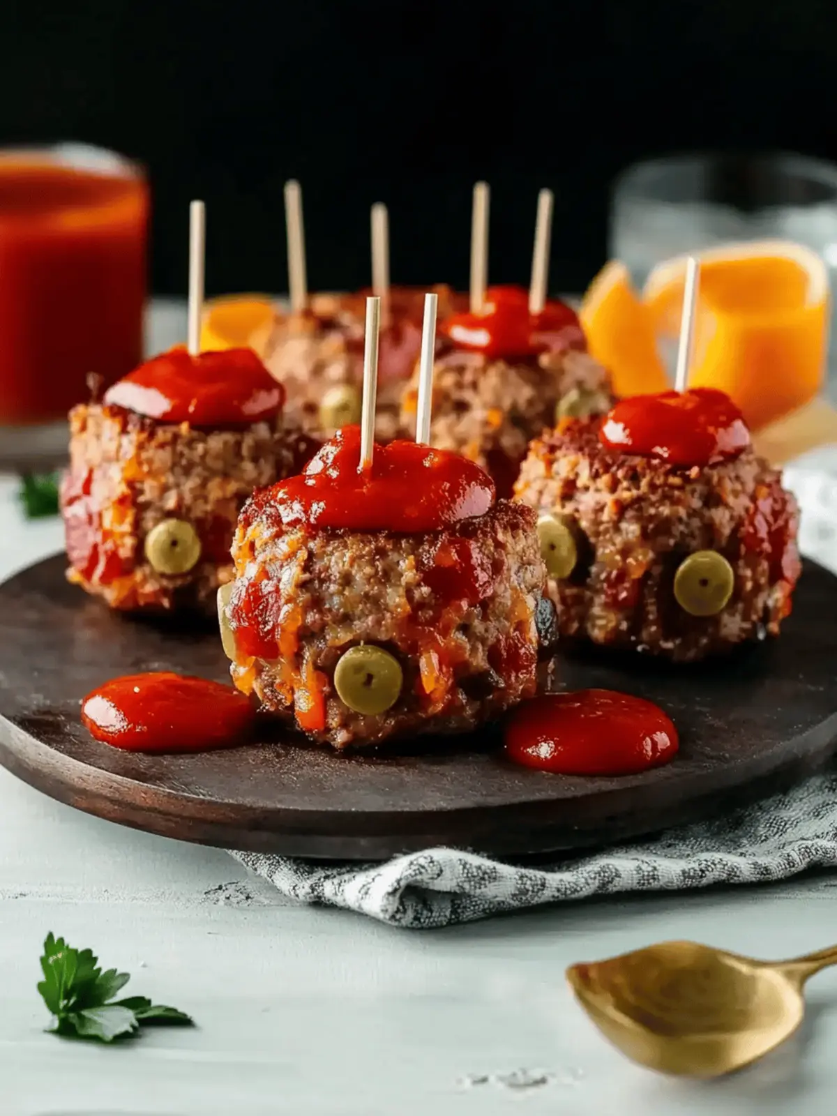 Mini Monster Meatloaf: Spooky Fun for Family Dinners 3 Mini Monster Meatloaf
