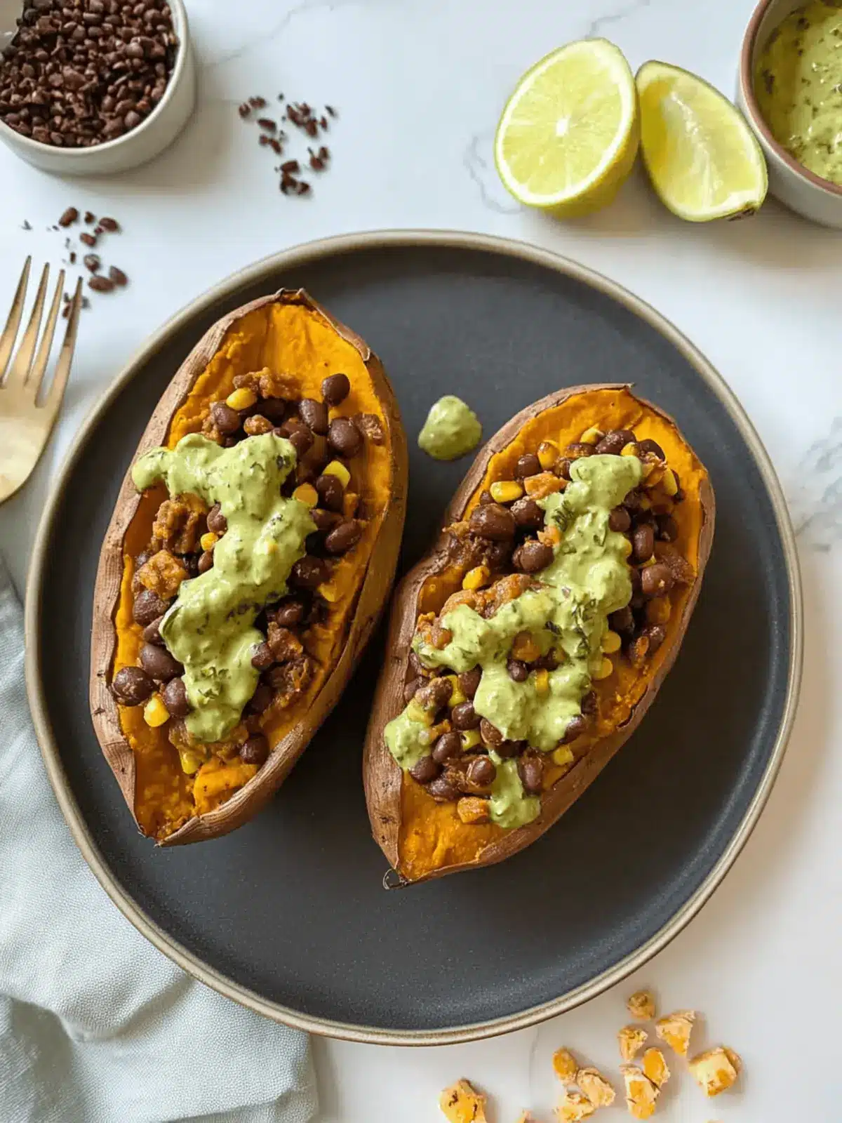 Vegan Loaded Sweet Potatoes