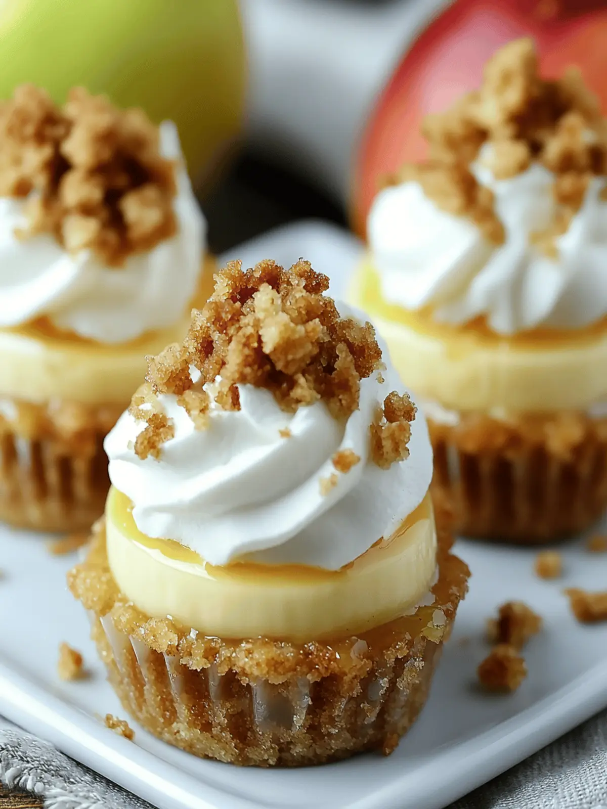 Apple Crisp Mini Cheesecakes