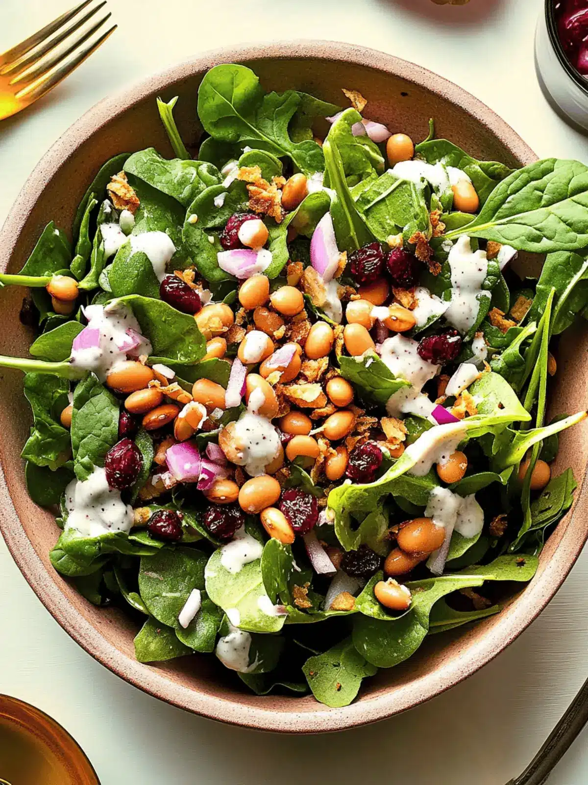 Beans and Greens Salad With Cranberry-Sumac Dressing