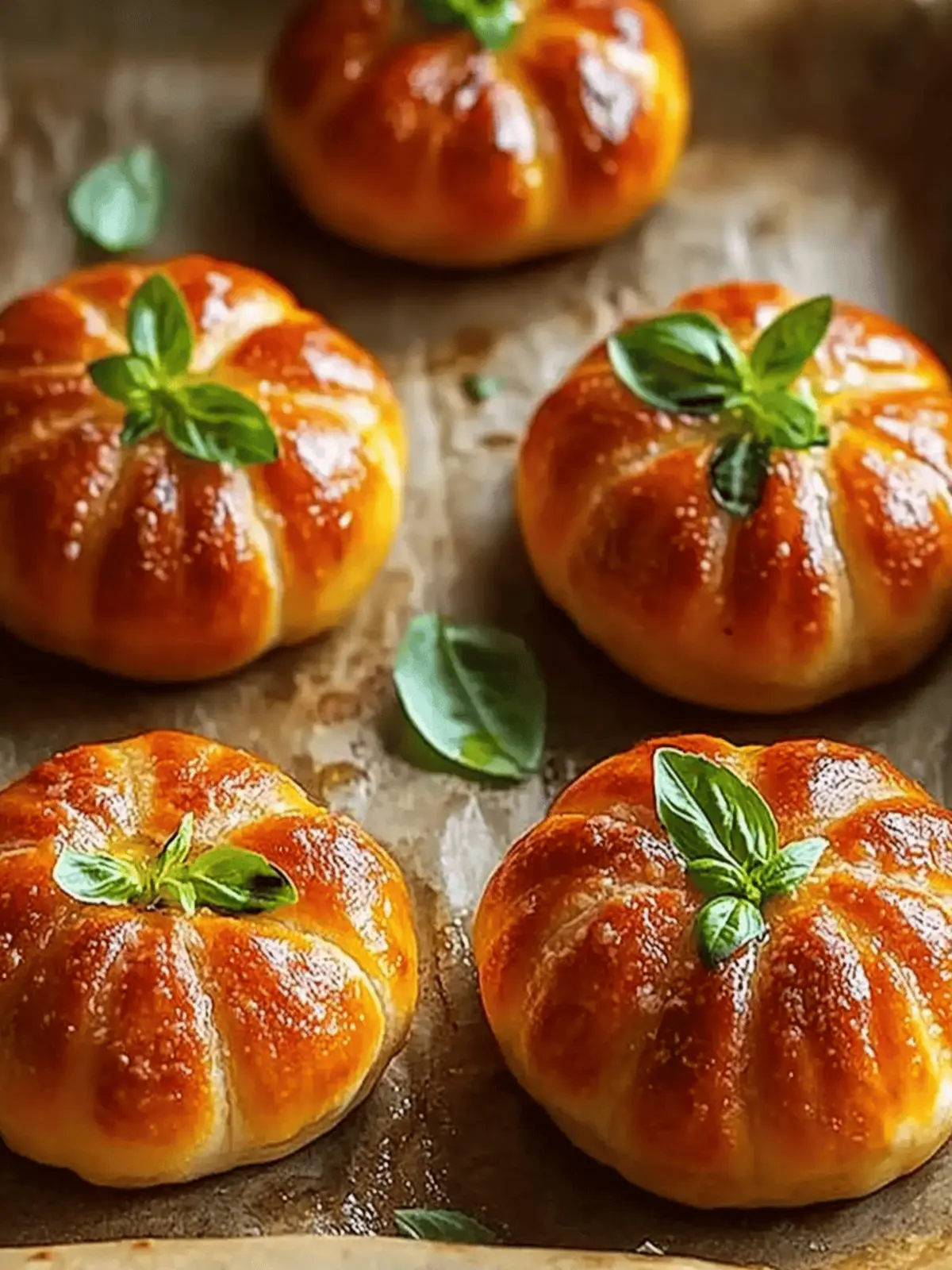 Pumpkin-Shaped Mini Pizzas