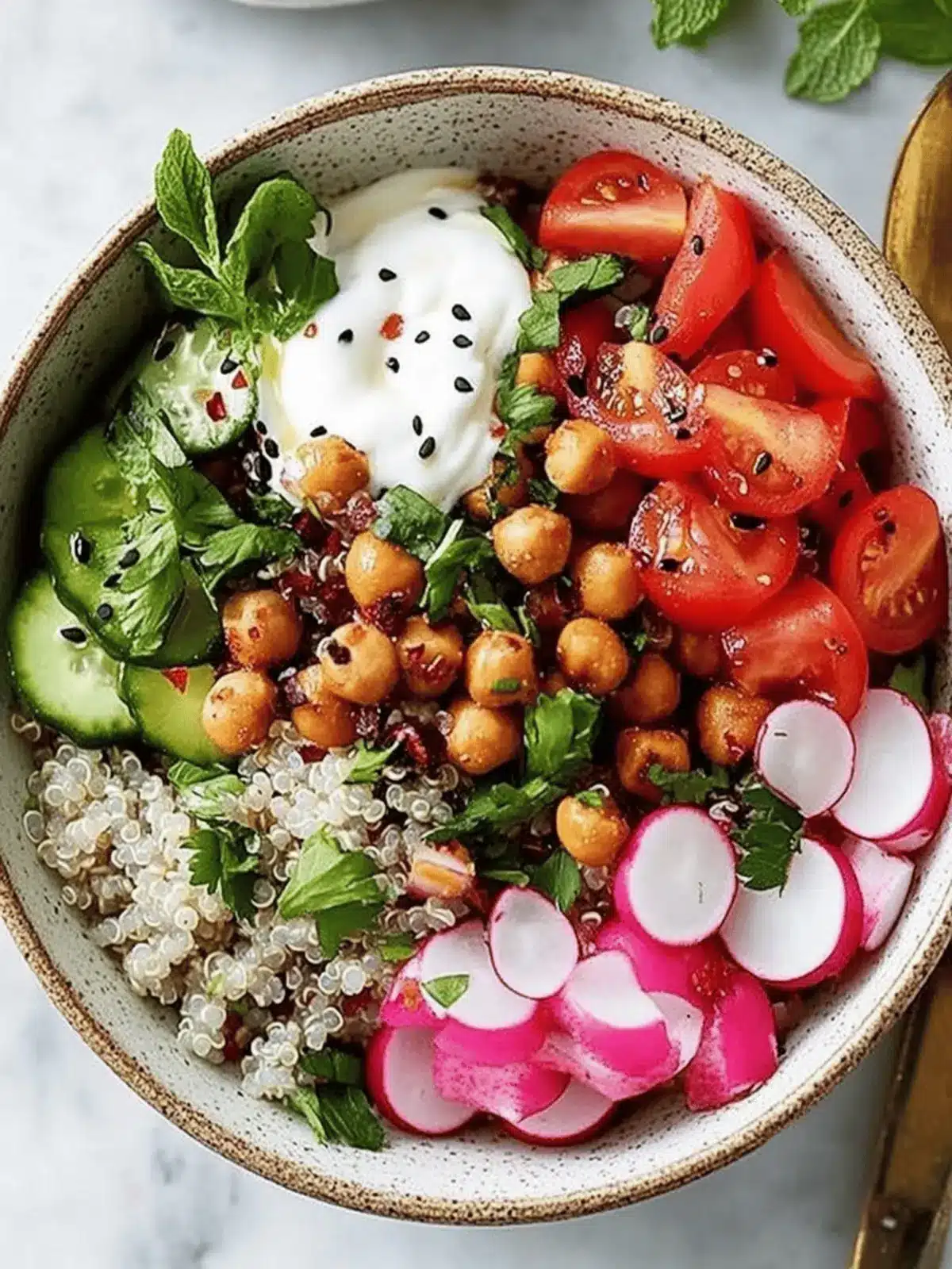 Mediterranean Quinoa Bowl with Smoky Chickpeas Bliss 3 Mediterranean Quinoa Bowl
