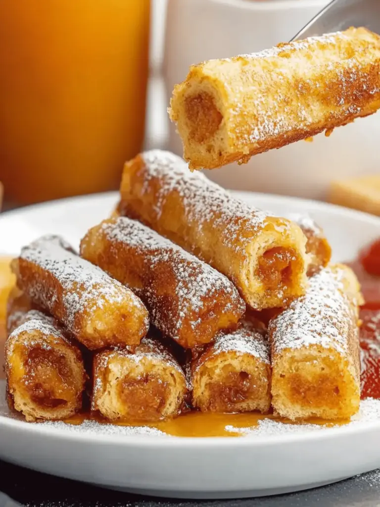 Pumpkin French Toast Roll-Ups
