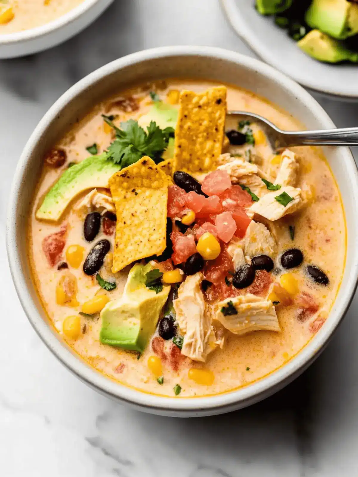 Creamy Chicken Taco Soup: Quick, Cozy Tex-Mex Comfort 4 Chicken Taco Soup