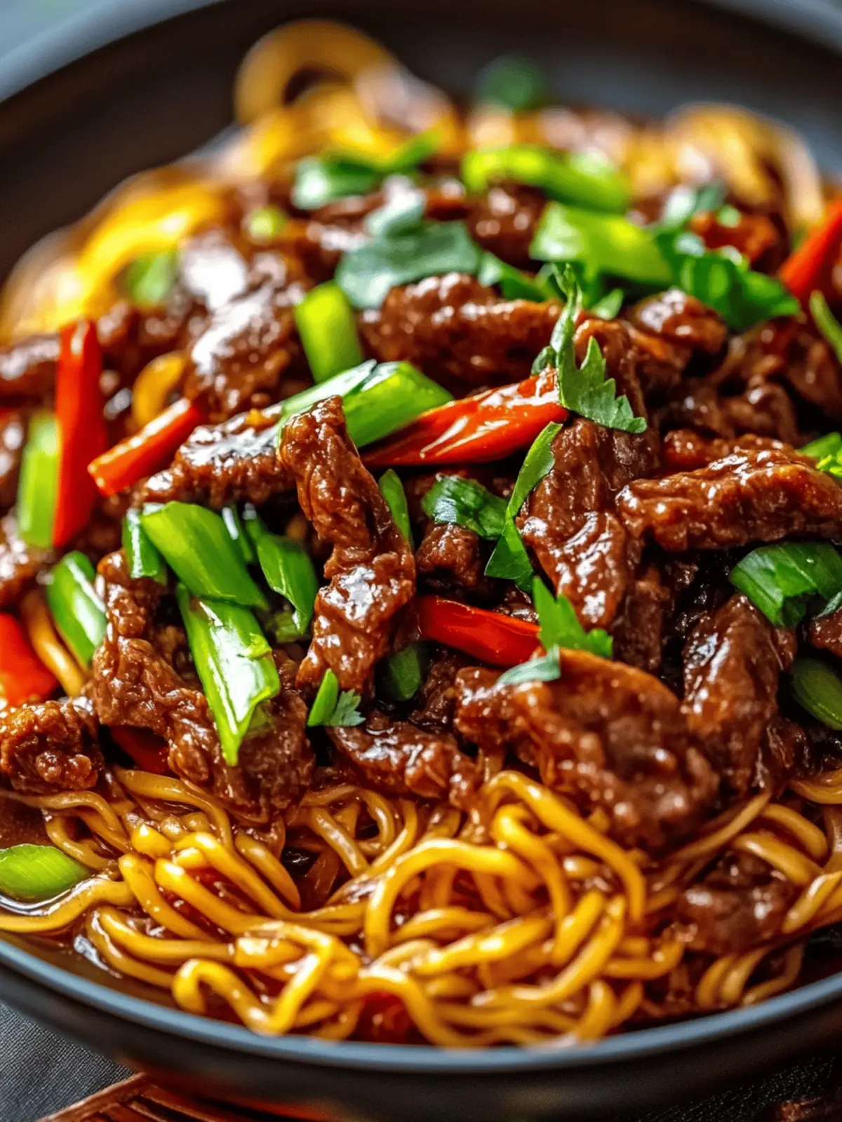 Sticky Beef Noodles