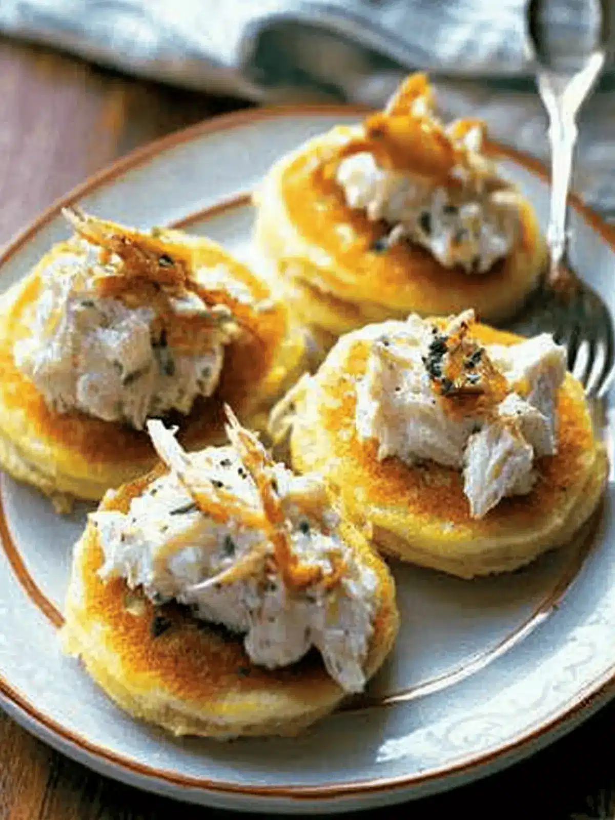 Johnnycakes with Peekytoe Crab