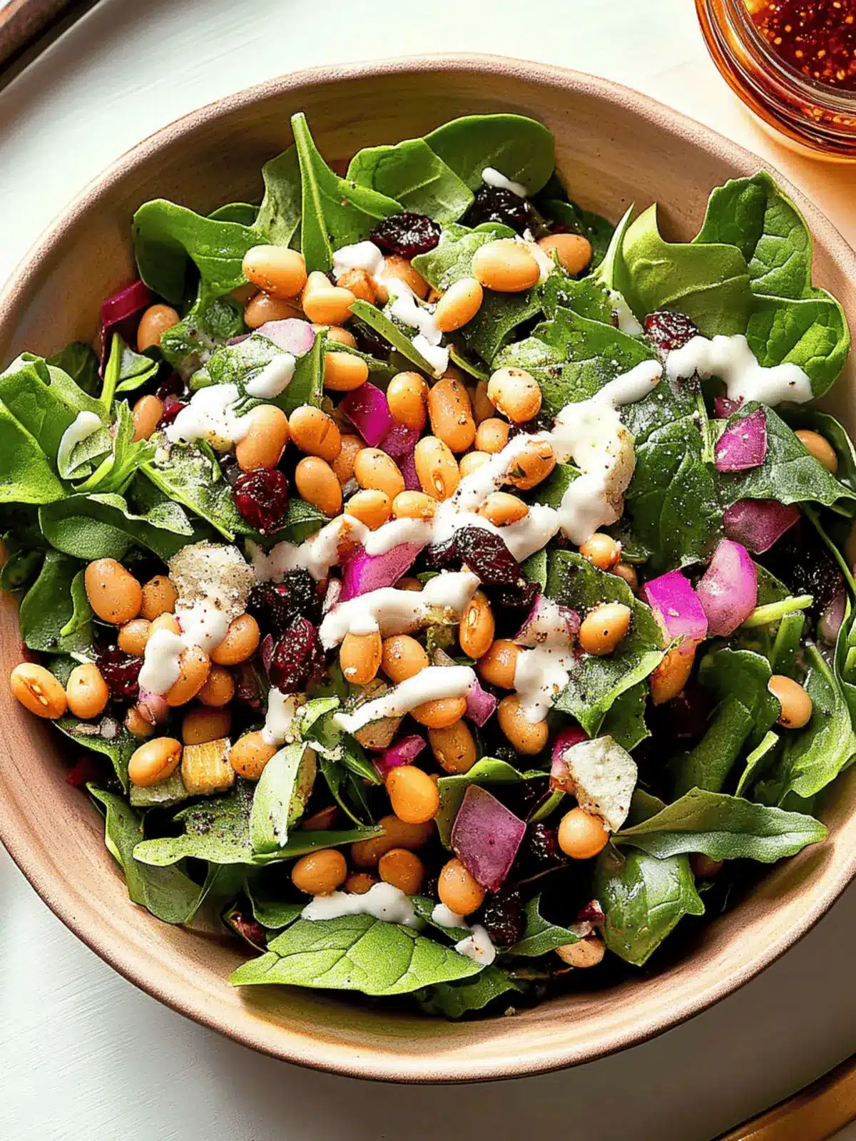 Beans and Greens Salad With Cranberry-Sumac Dressing