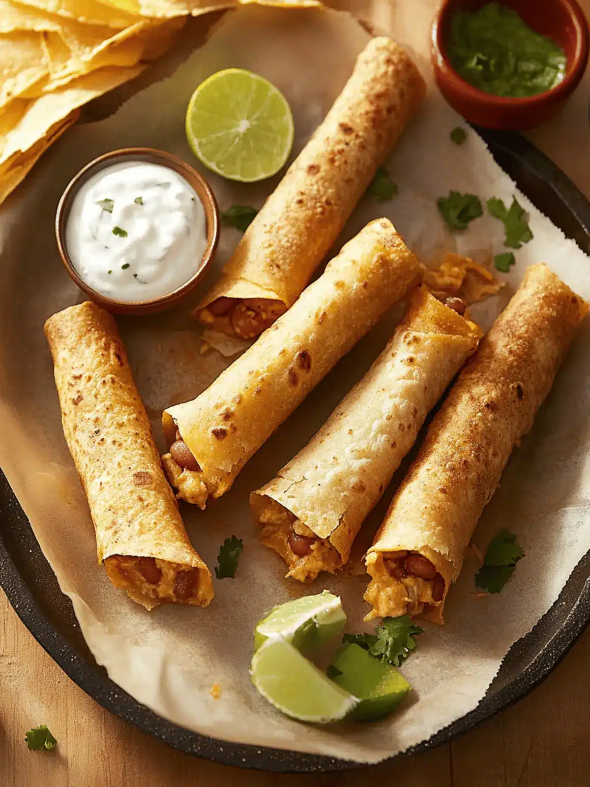 Crispy Bean & Cheese Taquitos: Easy Homemade Perfection 3 Bean & Cheese Taquitos