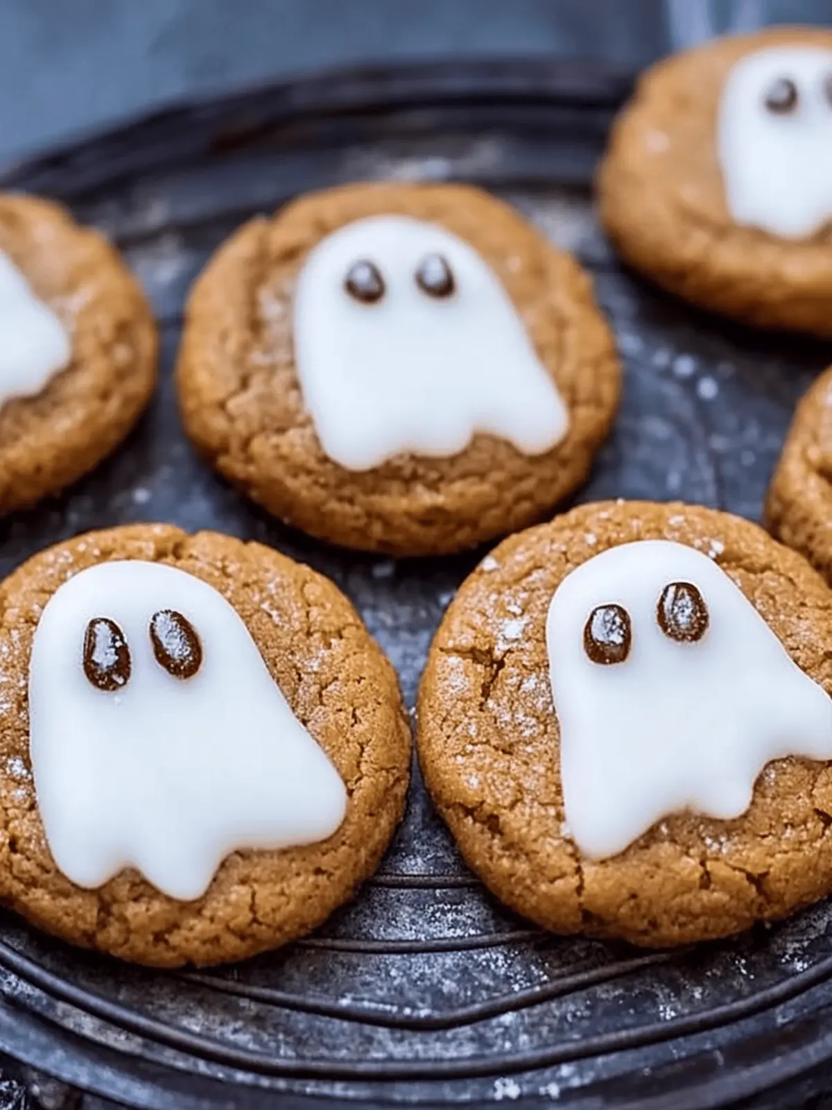 Spooky Ghost Brown Butter Pumpkin Cookies