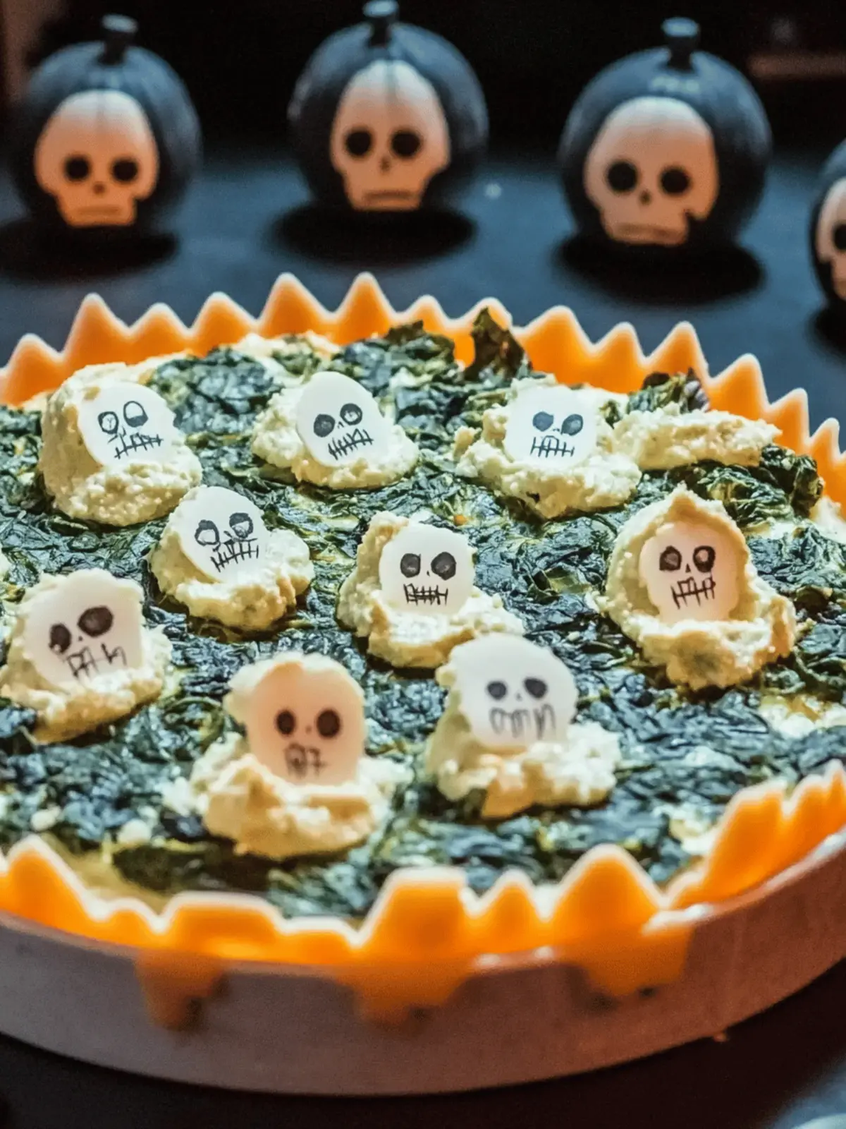 Spooktacular Halloween Graveyard Spinach Dip for Parties 3 Halloween Graveyard Spinach Dip