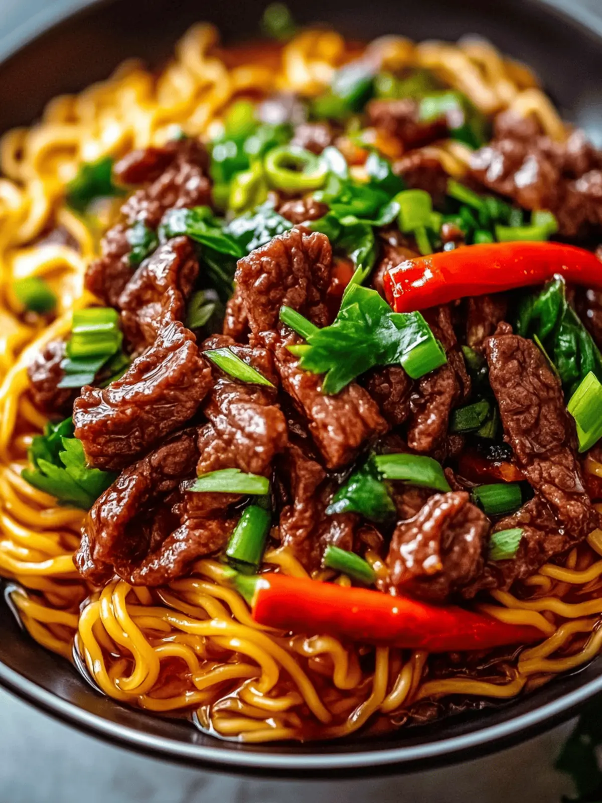 Sticky Beef Noodles
